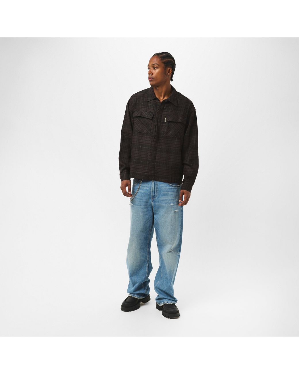 Represent Black Overshirt for men