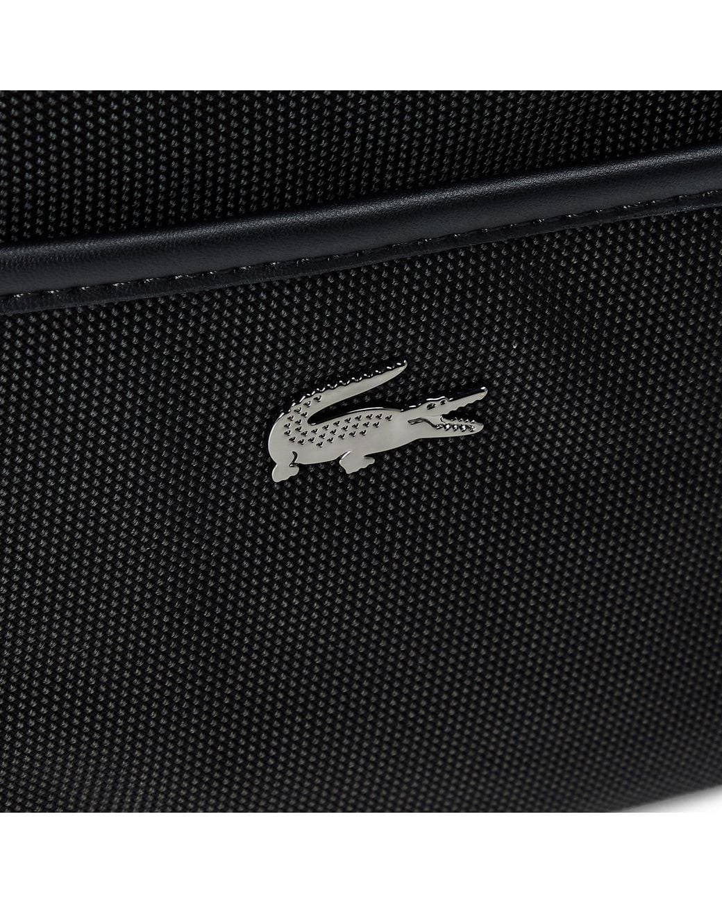 Lacoste Black Business Reporter Cross-Body Bag for men