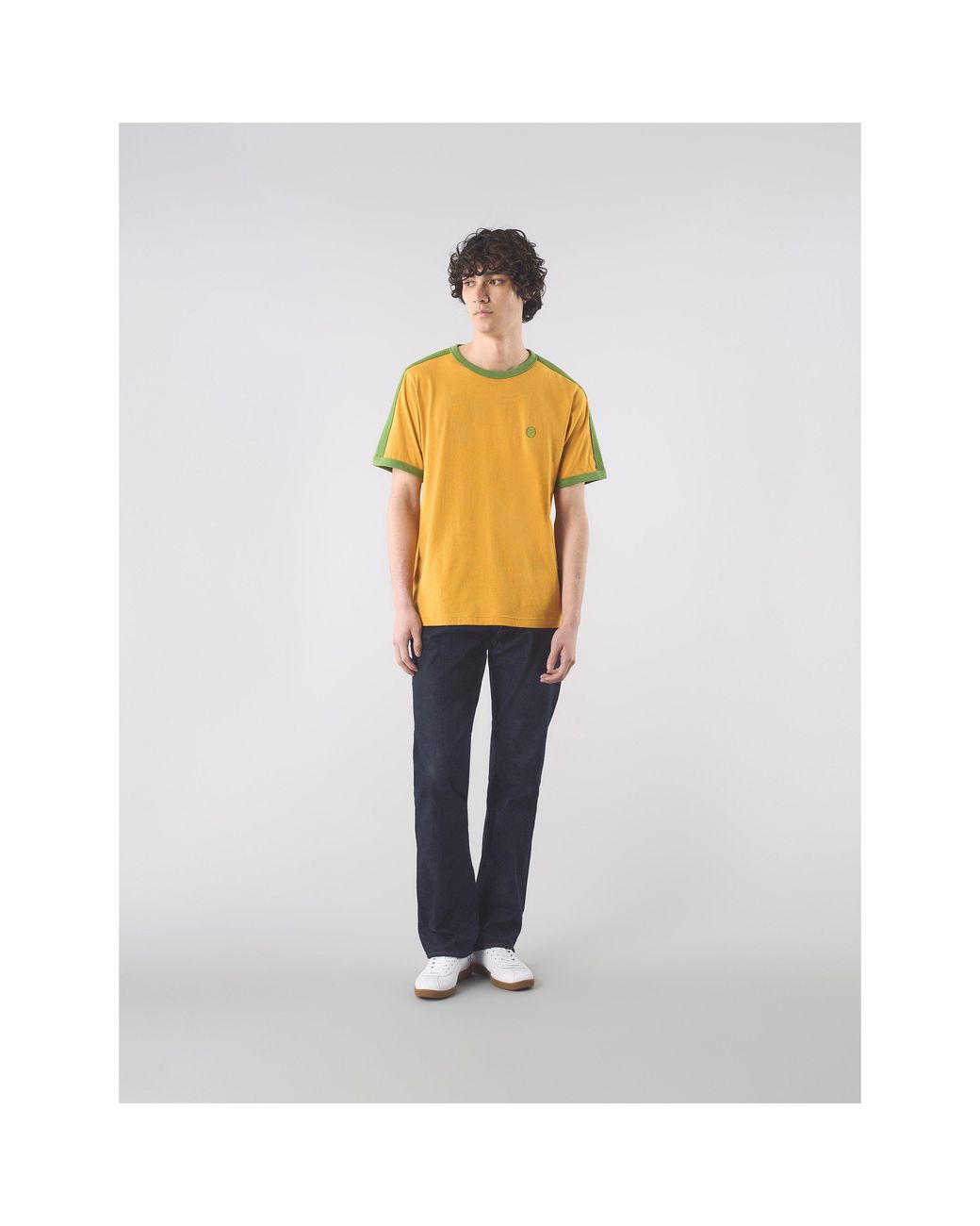 Pretty Green Yellow Pg Denton Short-Sleeve Regular Fit T-Shirt for men
