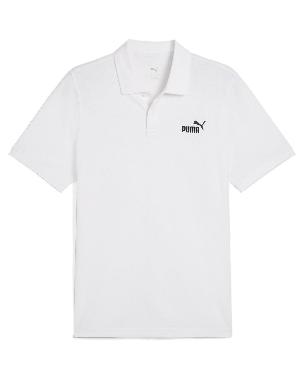 PUMA White No.1 Pique Short-Sleeve Polo Shirt for men