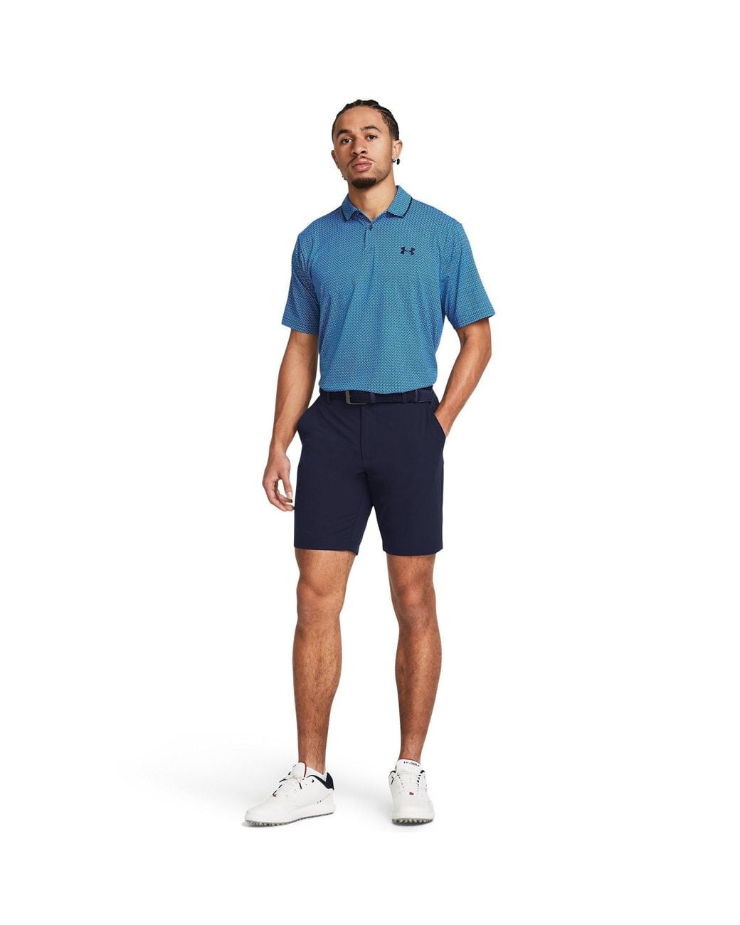 Under Armour Blue Matchplay Tapered Shorts for men
