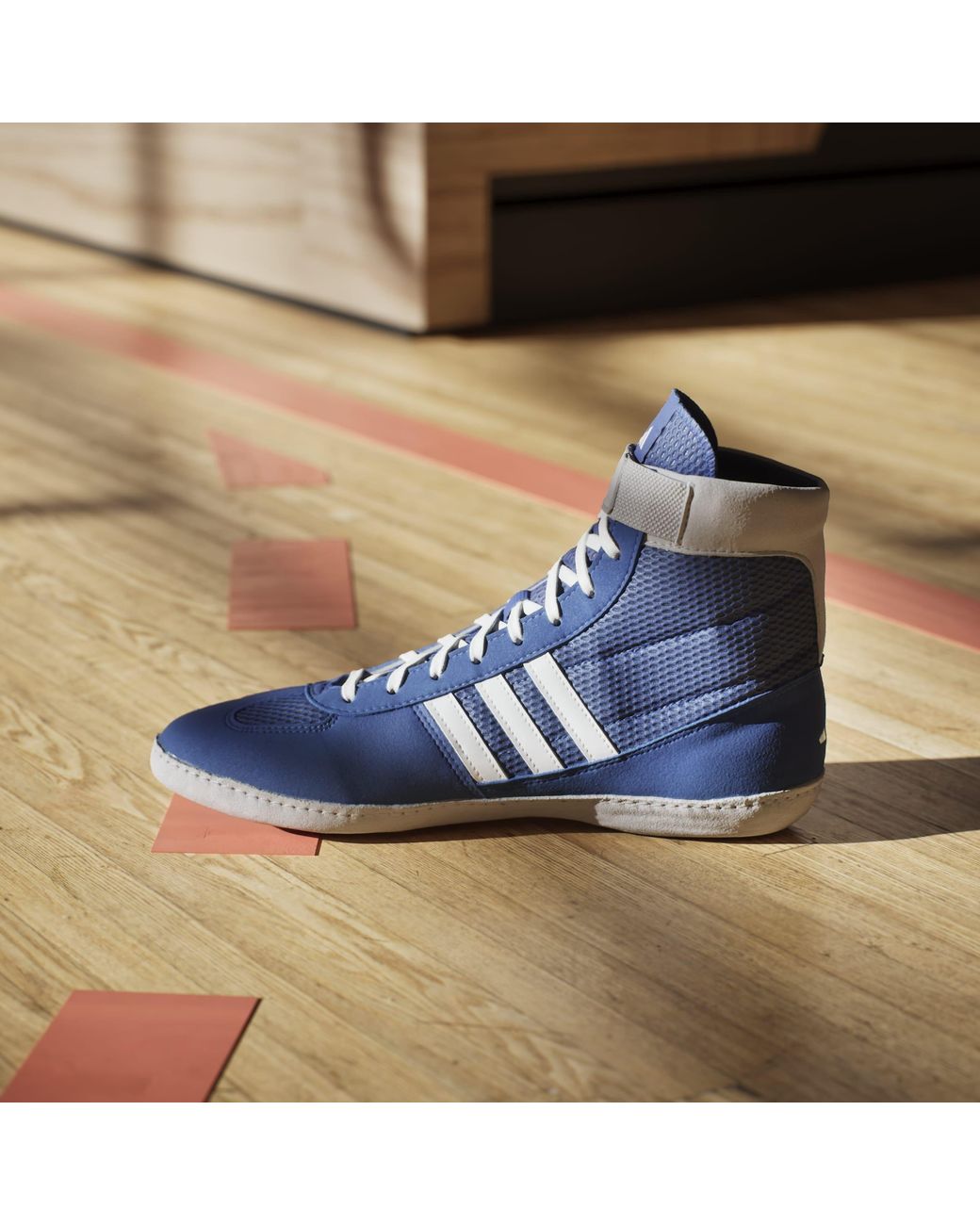 Adidas Blue Combat Speed 4 Wrestling Shoes for men