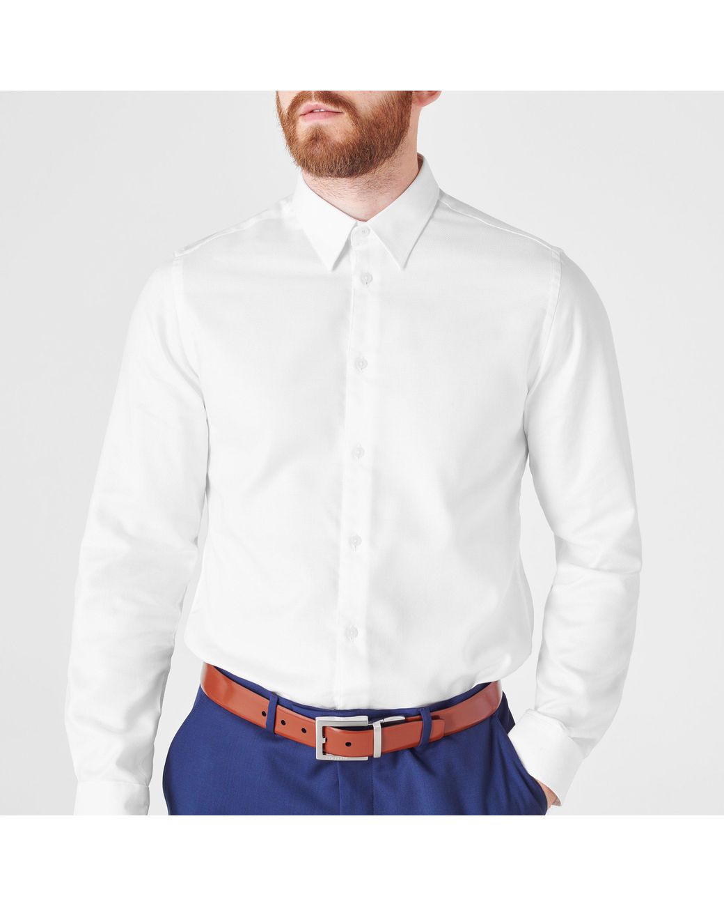 Ted Baker White Jorvic Slim Fit Shirt for men