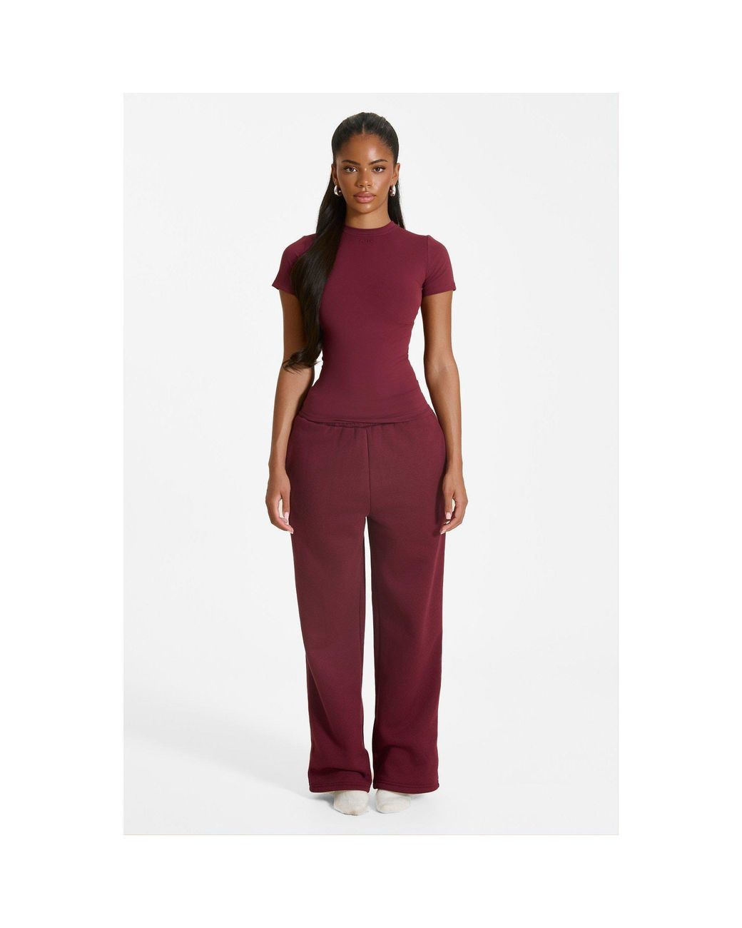 Mars the Label Red Sculpt Short Sleeve Top