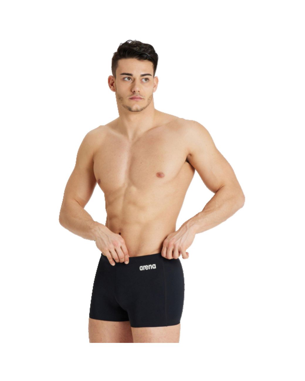 Arena Black Solid Team Swim Shorts for men
