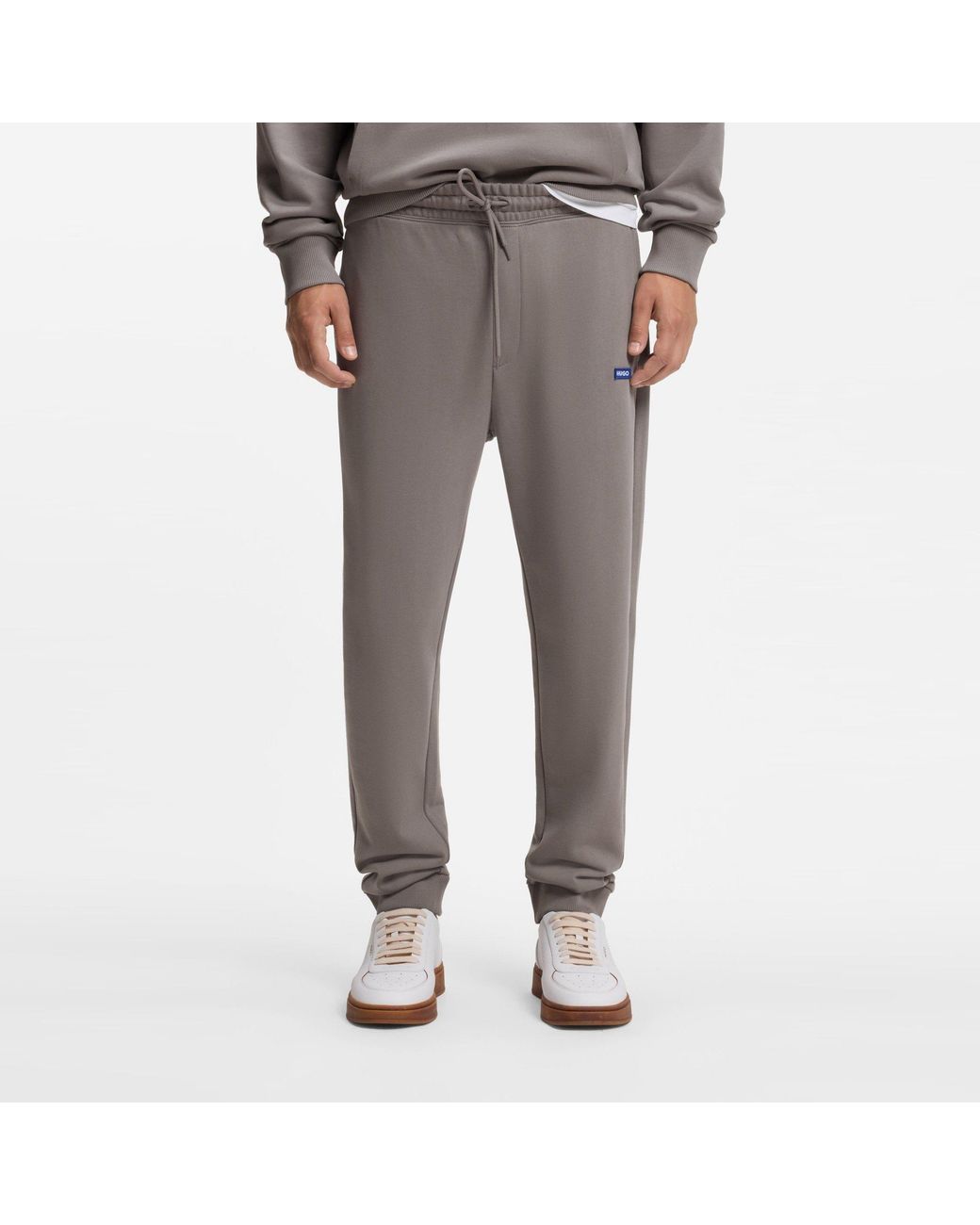 HUGO Gray Jogging Bottoms With Logo Detail (Napin) for men
