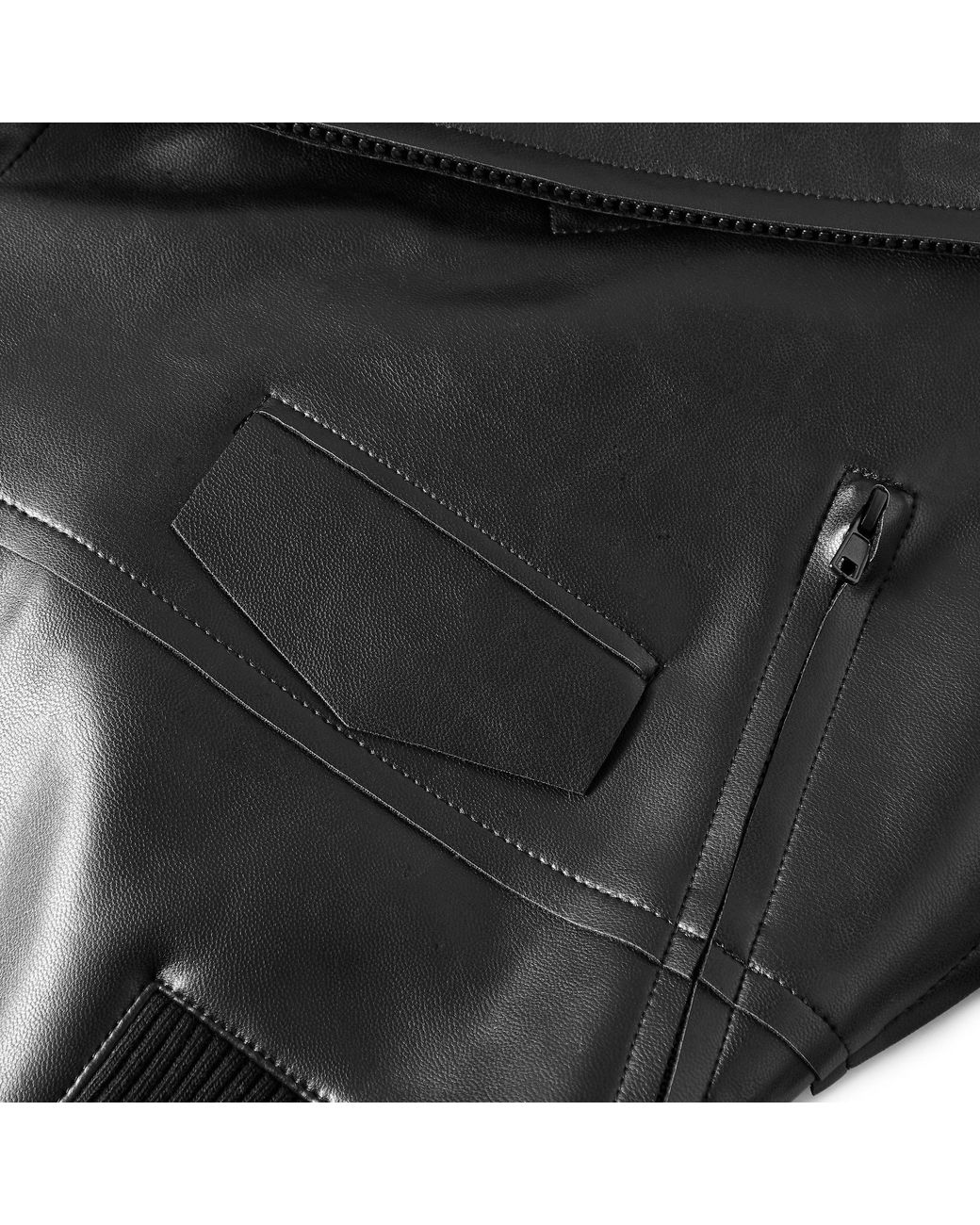 Norma Kamali Black Mini Moto Bomber Jacket