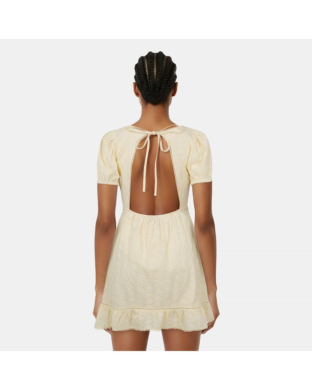 Jack Wills Natural Broderie Mini Dress