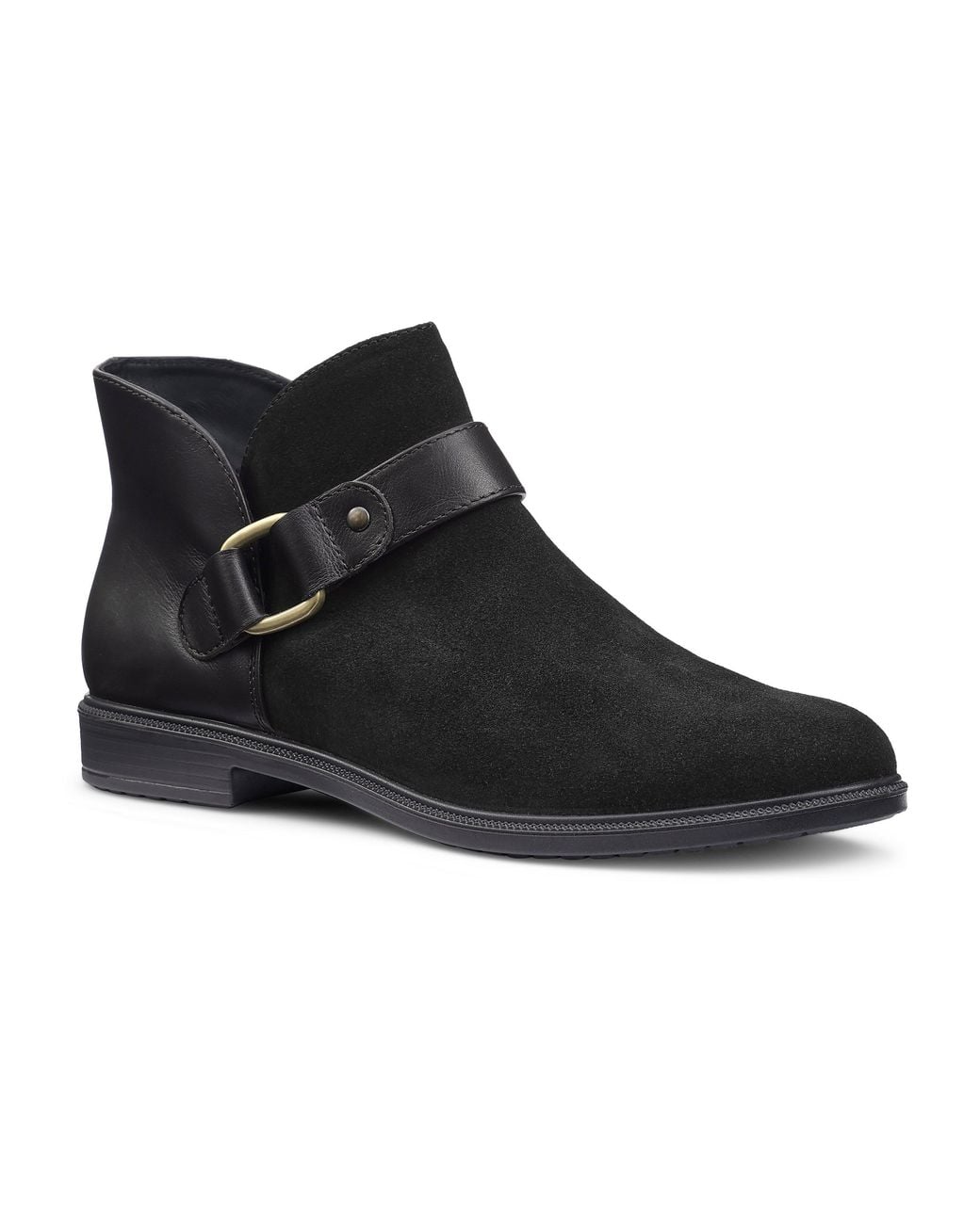 Hotter Black Linton Wide Fit Ankle Boots