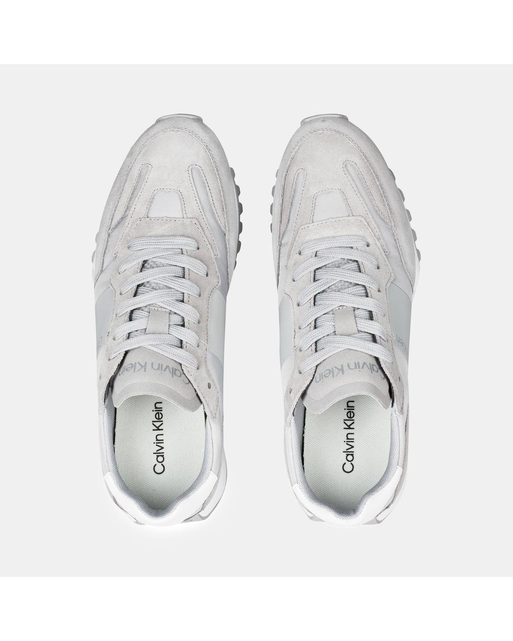Calvin Klein White Suede Trainers for men