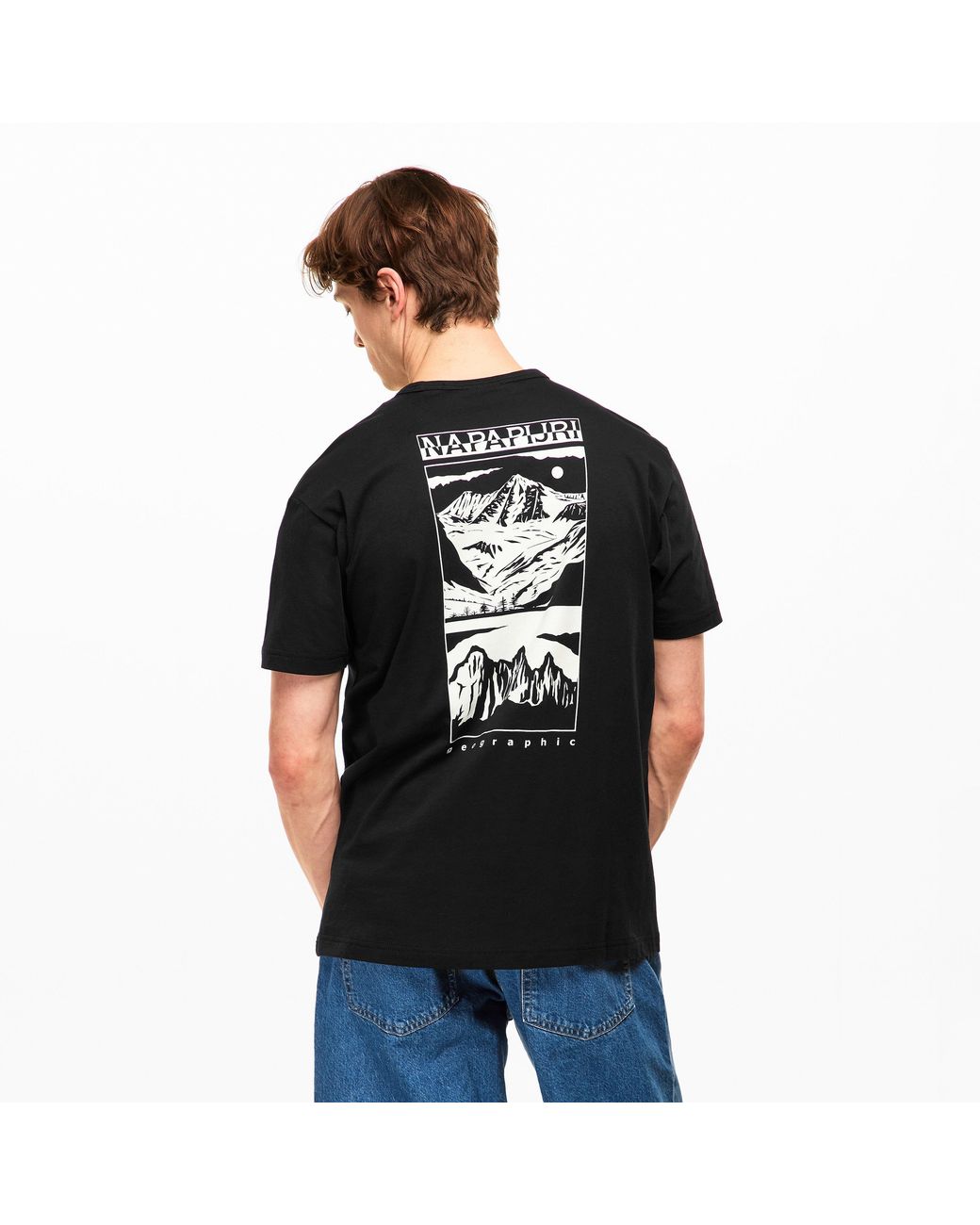 Napapijri Blue Graphic T-Shirt for men