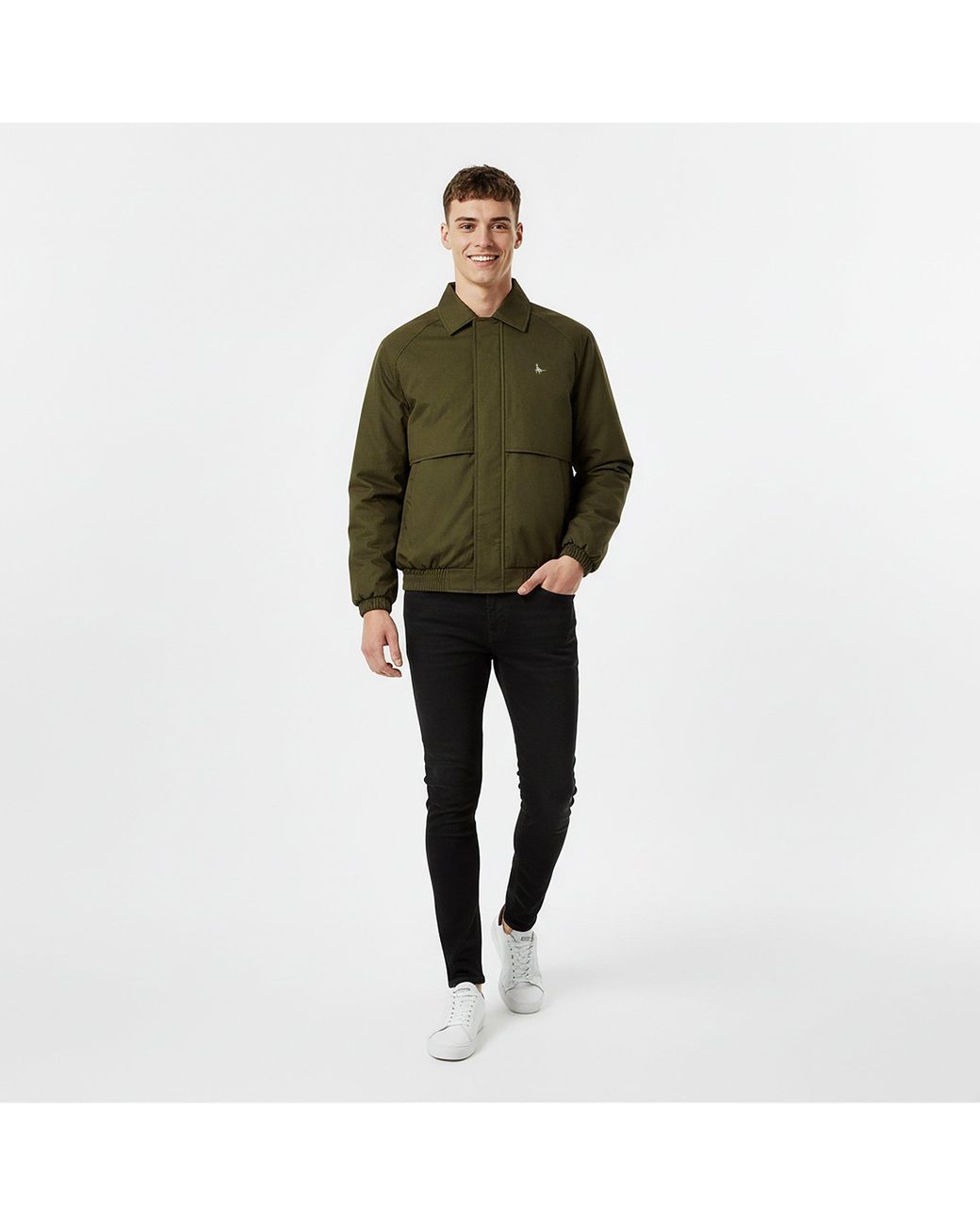 Jack Wills Green Long Sleeve Full Zip Harrington Jacket for men