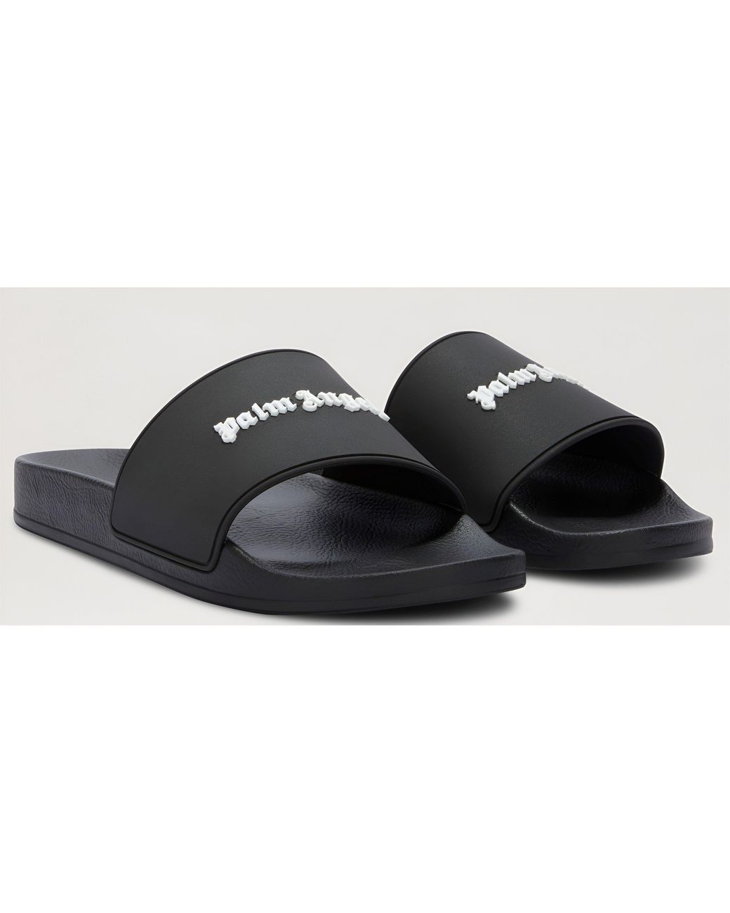 Palm Angels Black Classic Logo Pool Sliders for men