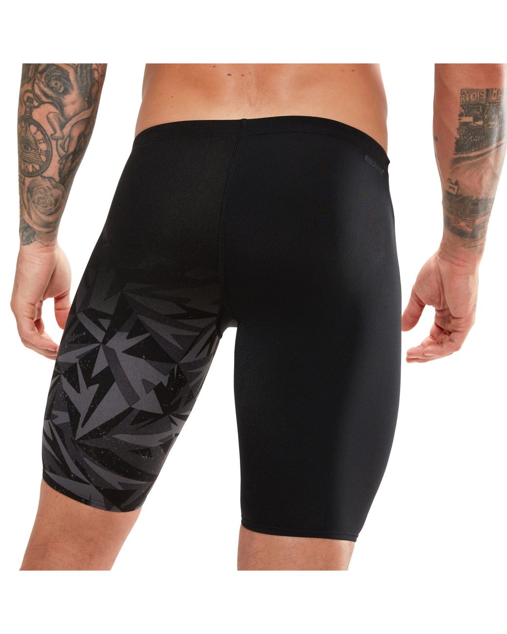 Speedo Black Placement V-Cut Jammer Shorts for men