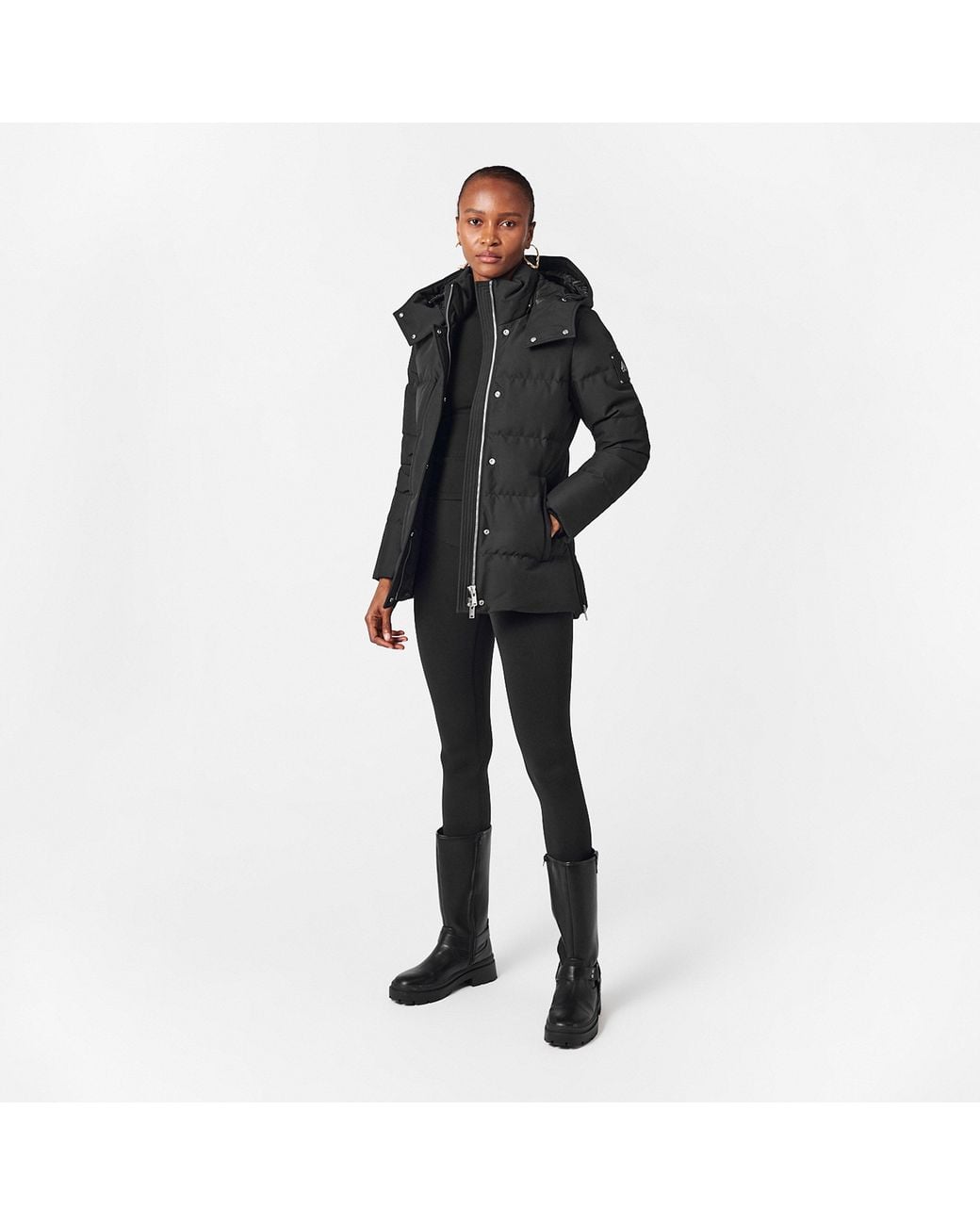 Moose Knuckles Black Cloud Coat Quilted Jacket