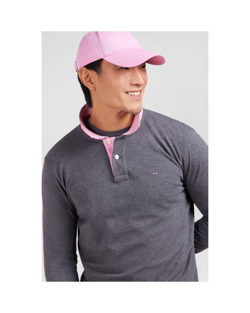 Eden Park Blue Cotton Polo With Contrasting Neck for men
