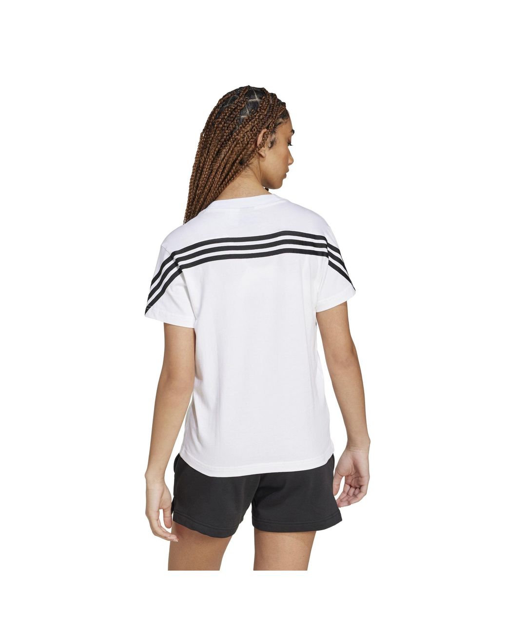 Adidas White Future Icons 3-Stripes T-Shirt