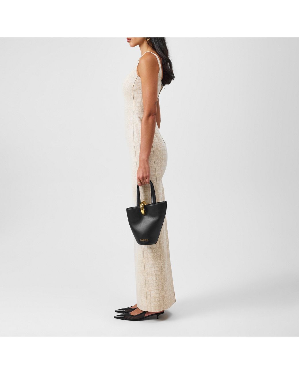 Jacquemus Metallic Croc Maxi Dress