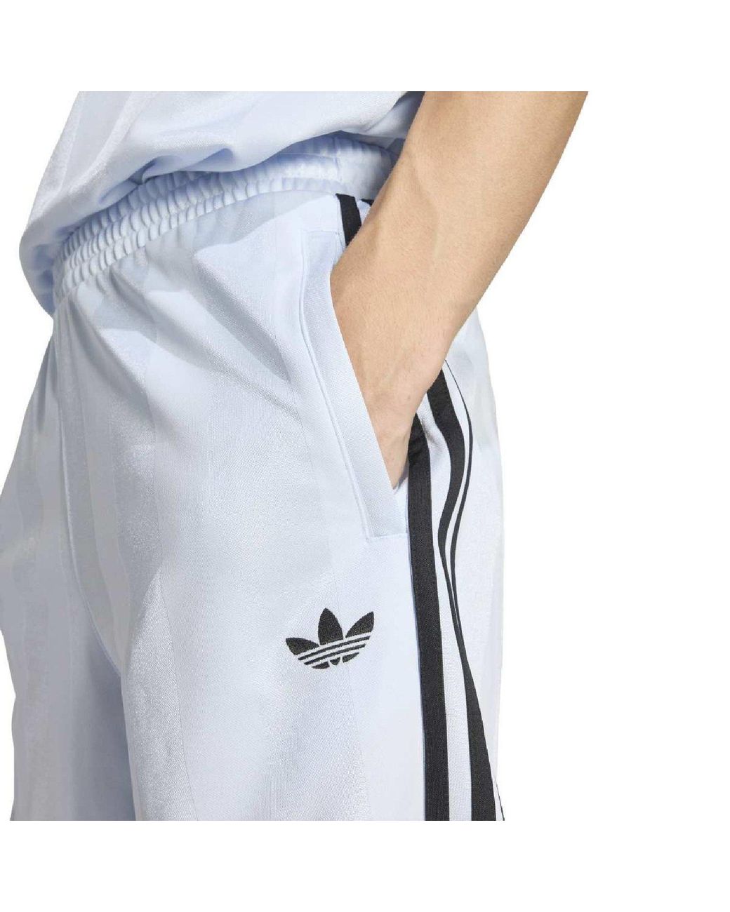Adidas Originals Blue 3- Stripes Loose Engineered Shorts for men