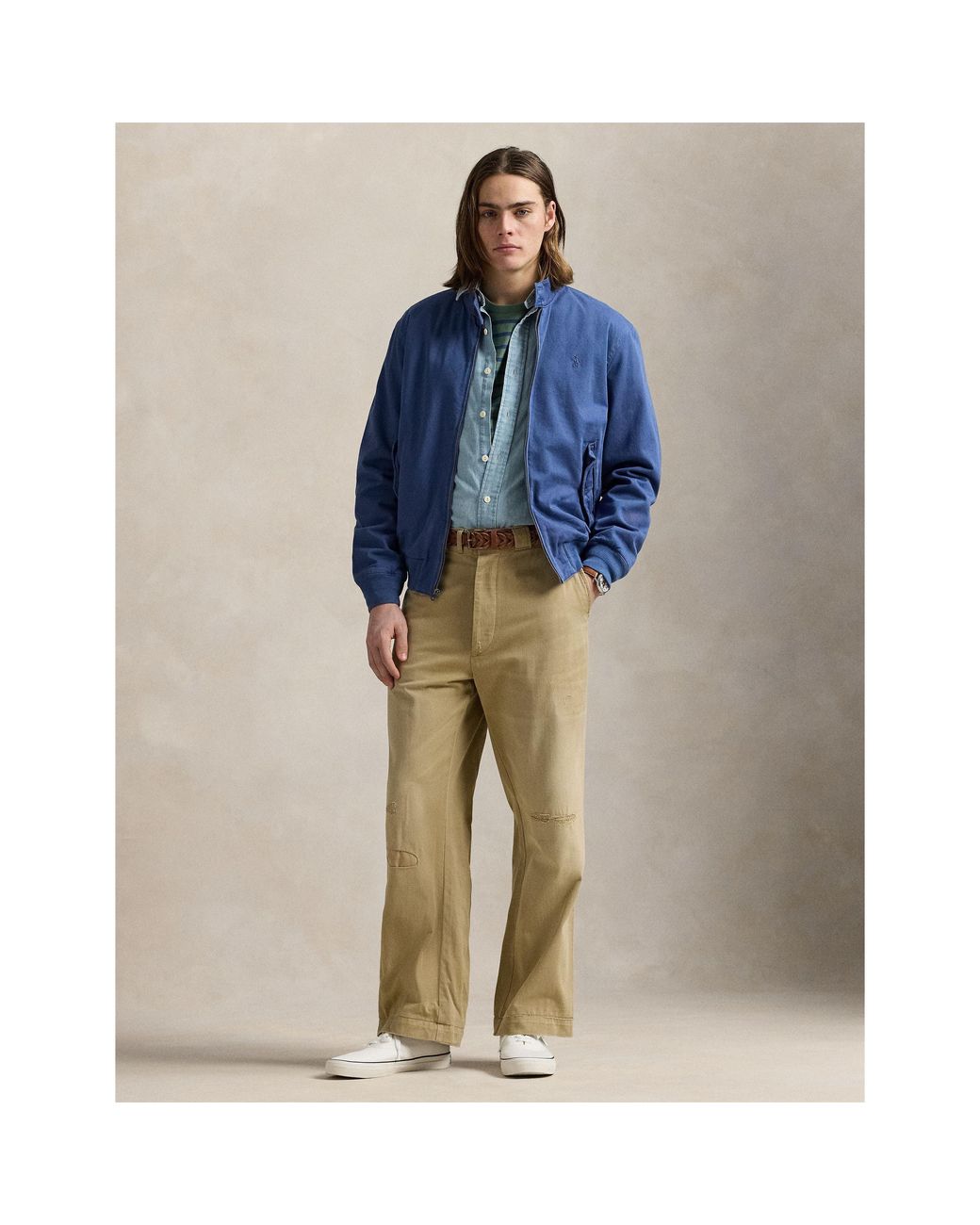 Polo Ralph Lauren Blue Badge Bomber Jacket for men