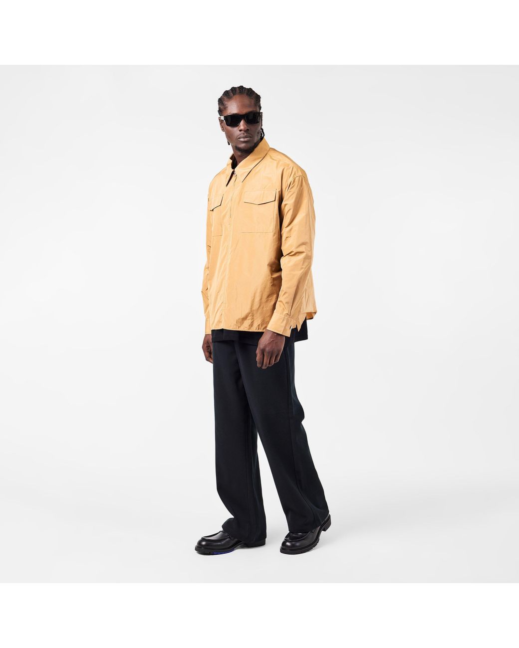 AMI Natural Plain Long-Sleeve Shirt for men