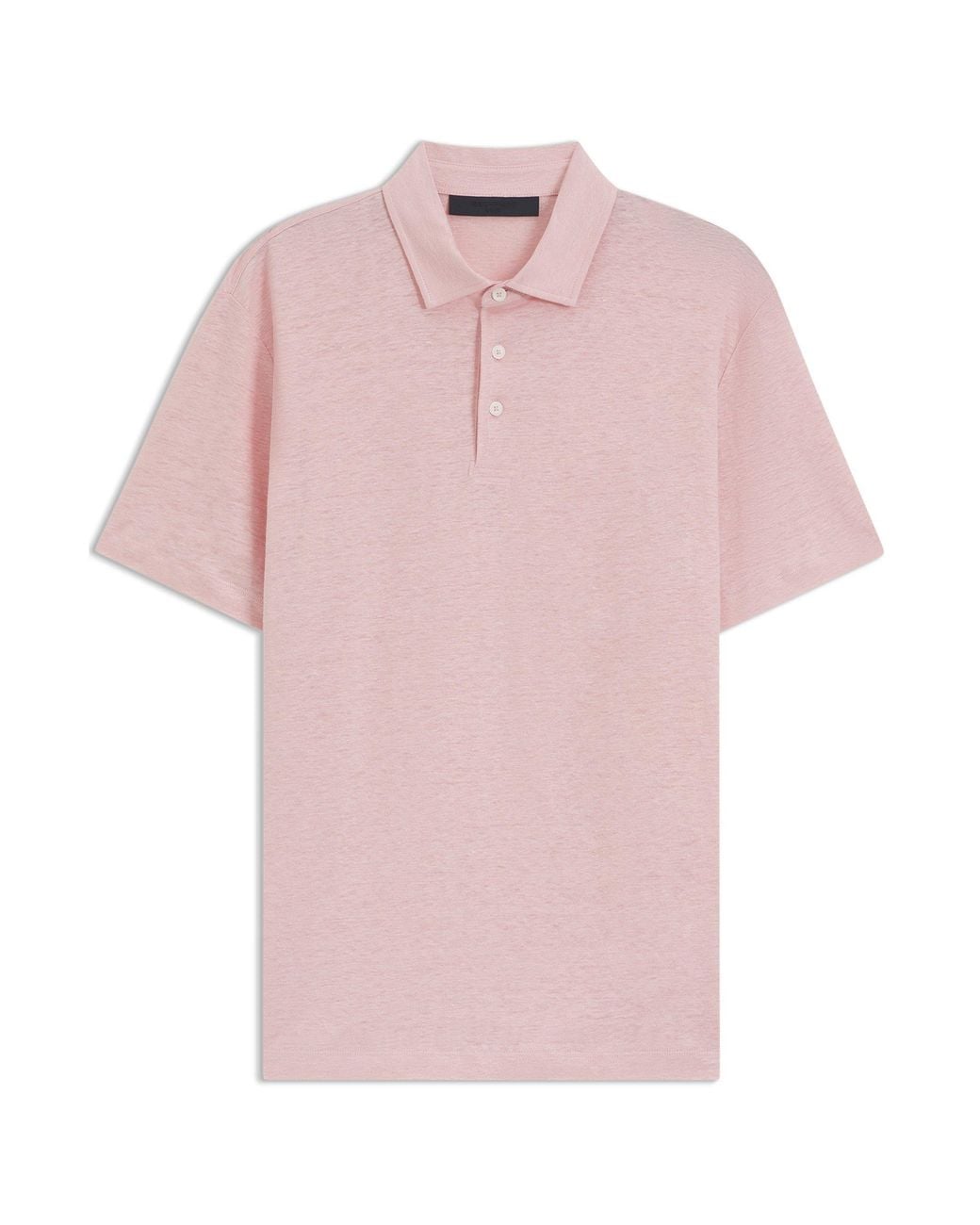Boss Pink Cotton Short Sleeve Polo Shirt for men
