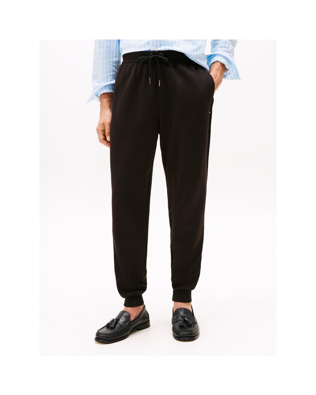 Tommy Hilfiger Black Drawstring Joggers for men