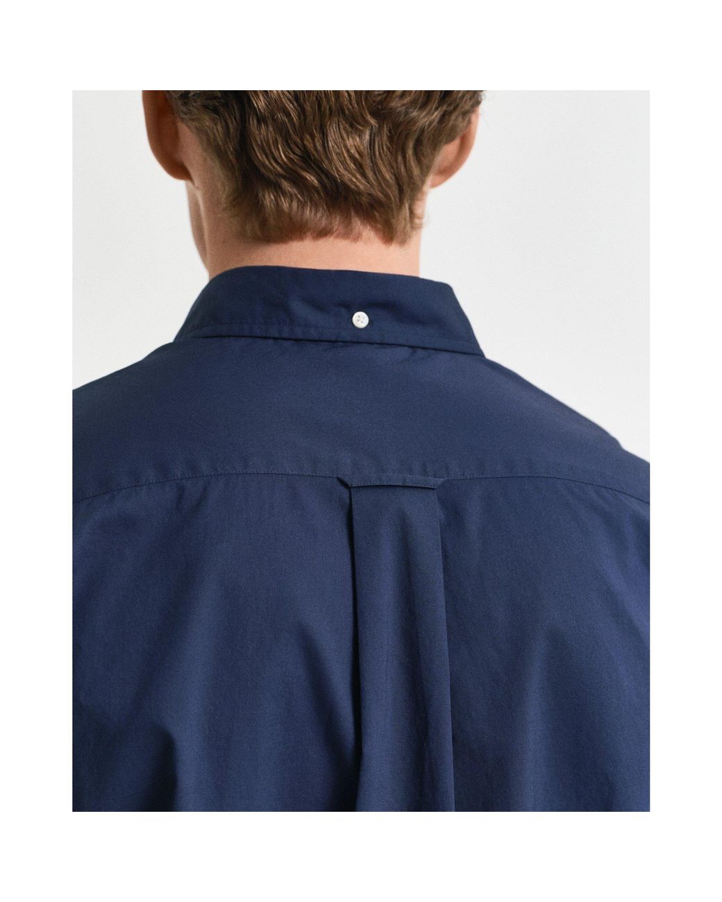 Gant Blue Regular Fit Classic Poplin Short Sleeve Shirt for men