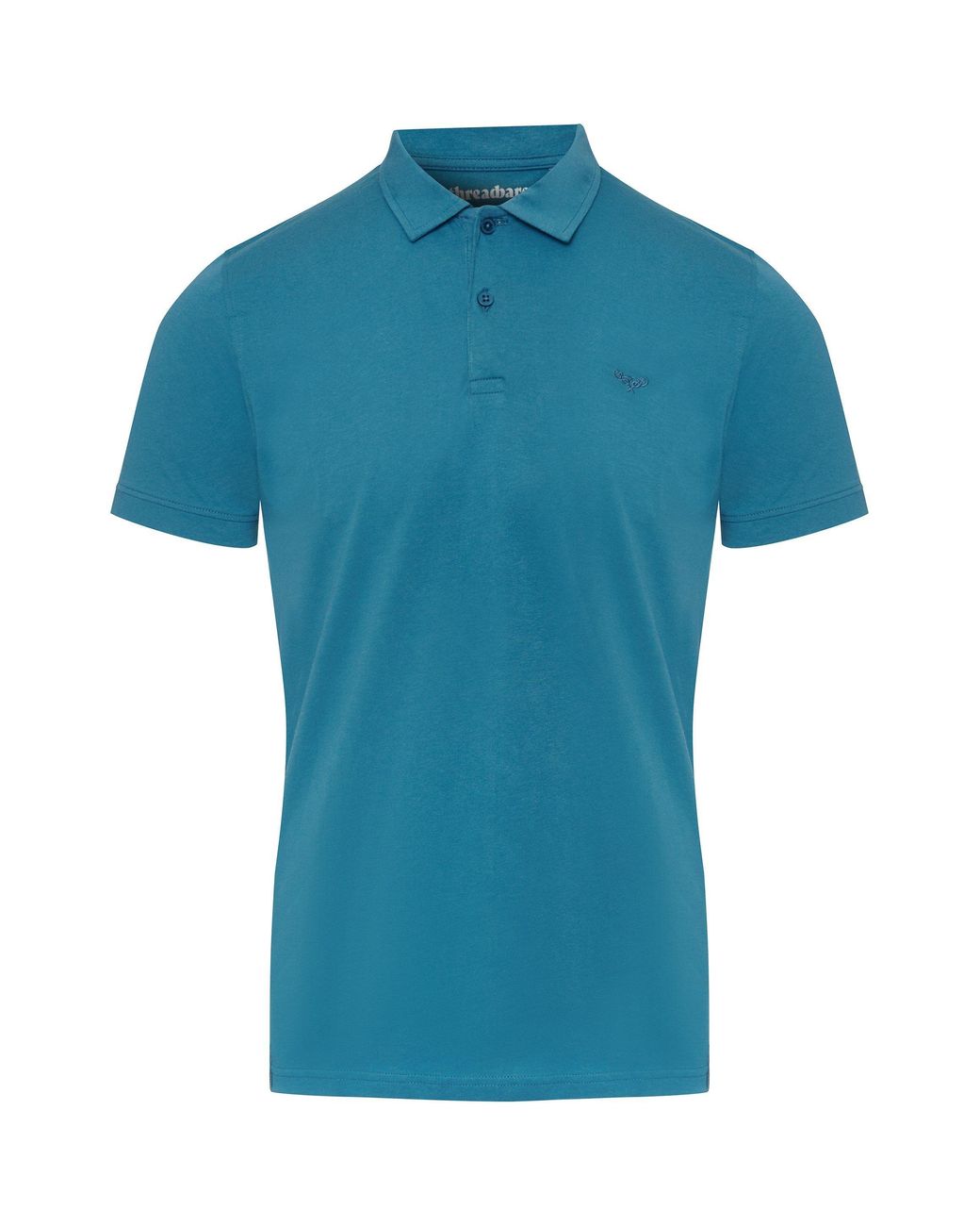 Threadbare Blue Short-Sleeve Polo Shirt for men