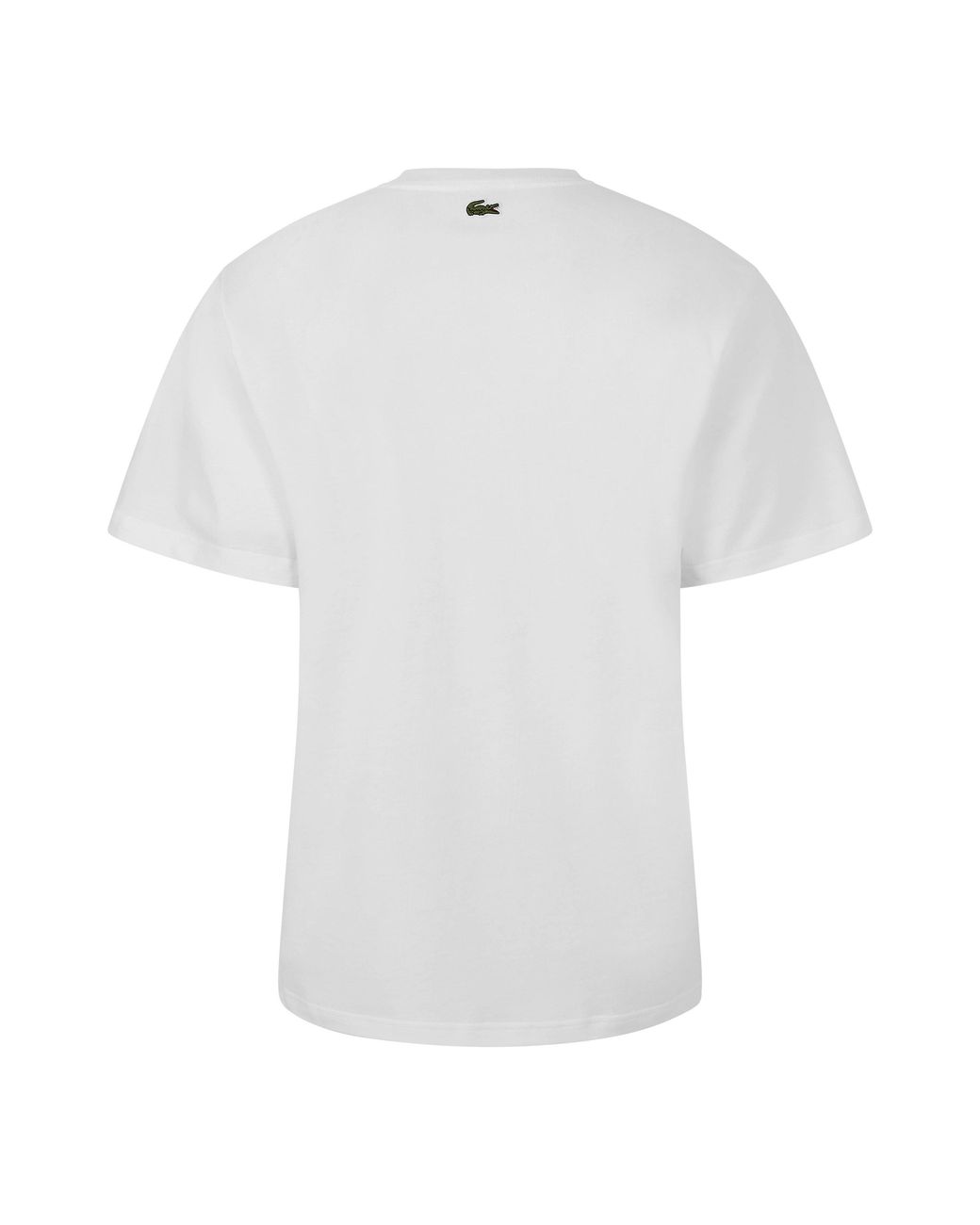 Lacoste White Script Croc Cotton Short-Sleeve T-Shirt for men