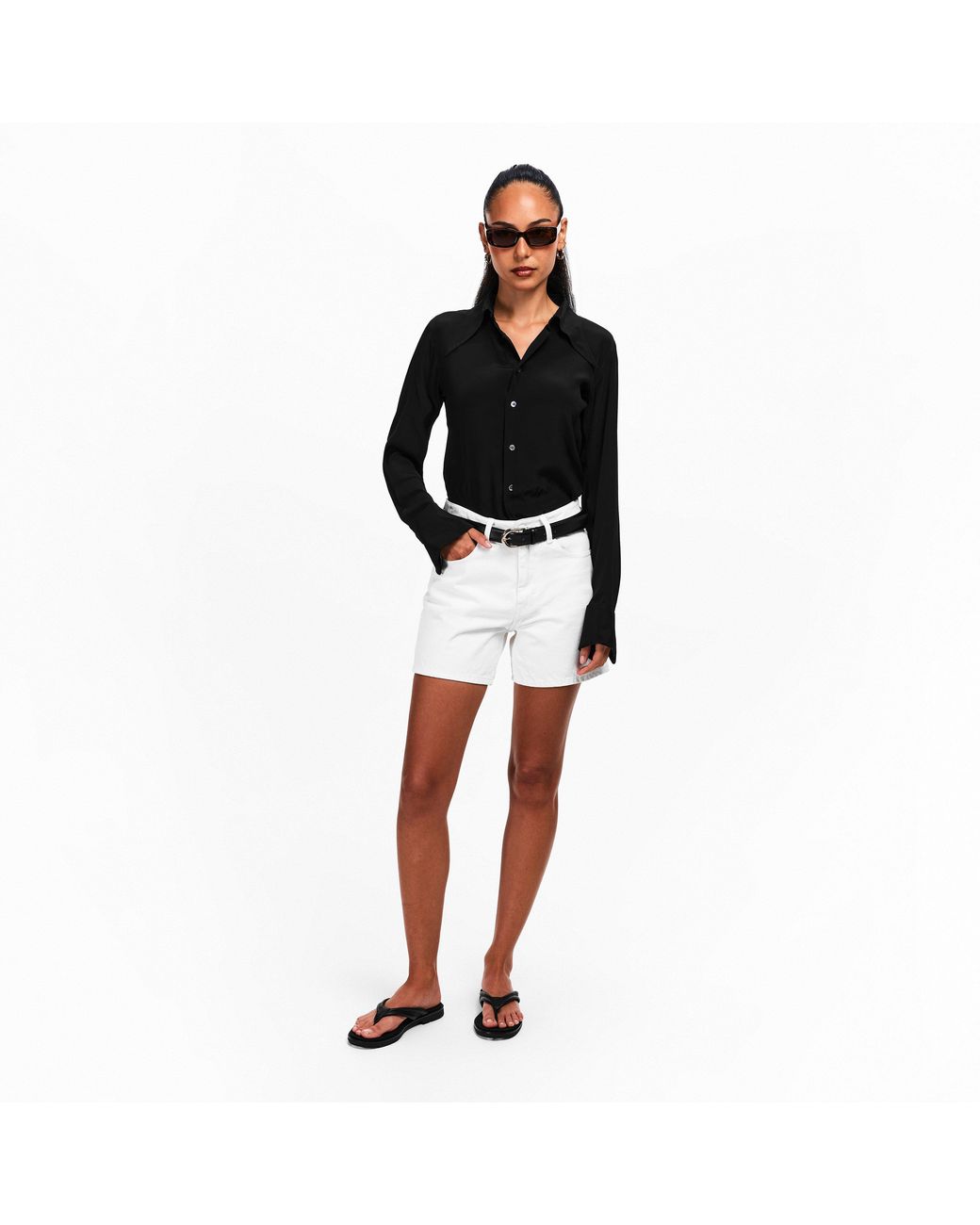 AMI Black Ami Collar Shrt Ld61