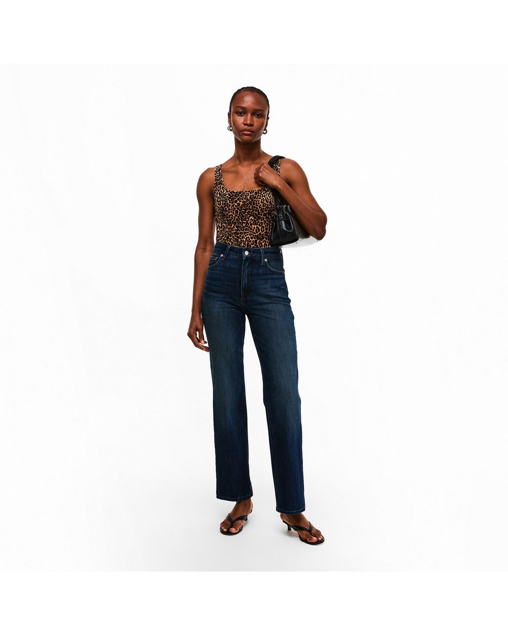 GOOD AMERICAN Brown Tank Velvet Bodysuit
