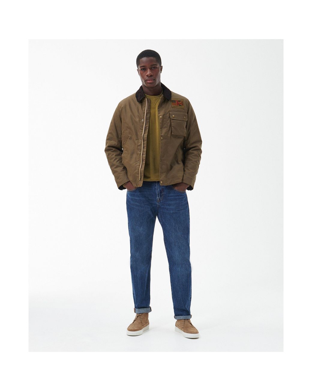 Barbour Green Steve Mcqueen Workers Tailored-Fit Wax Jacket for men