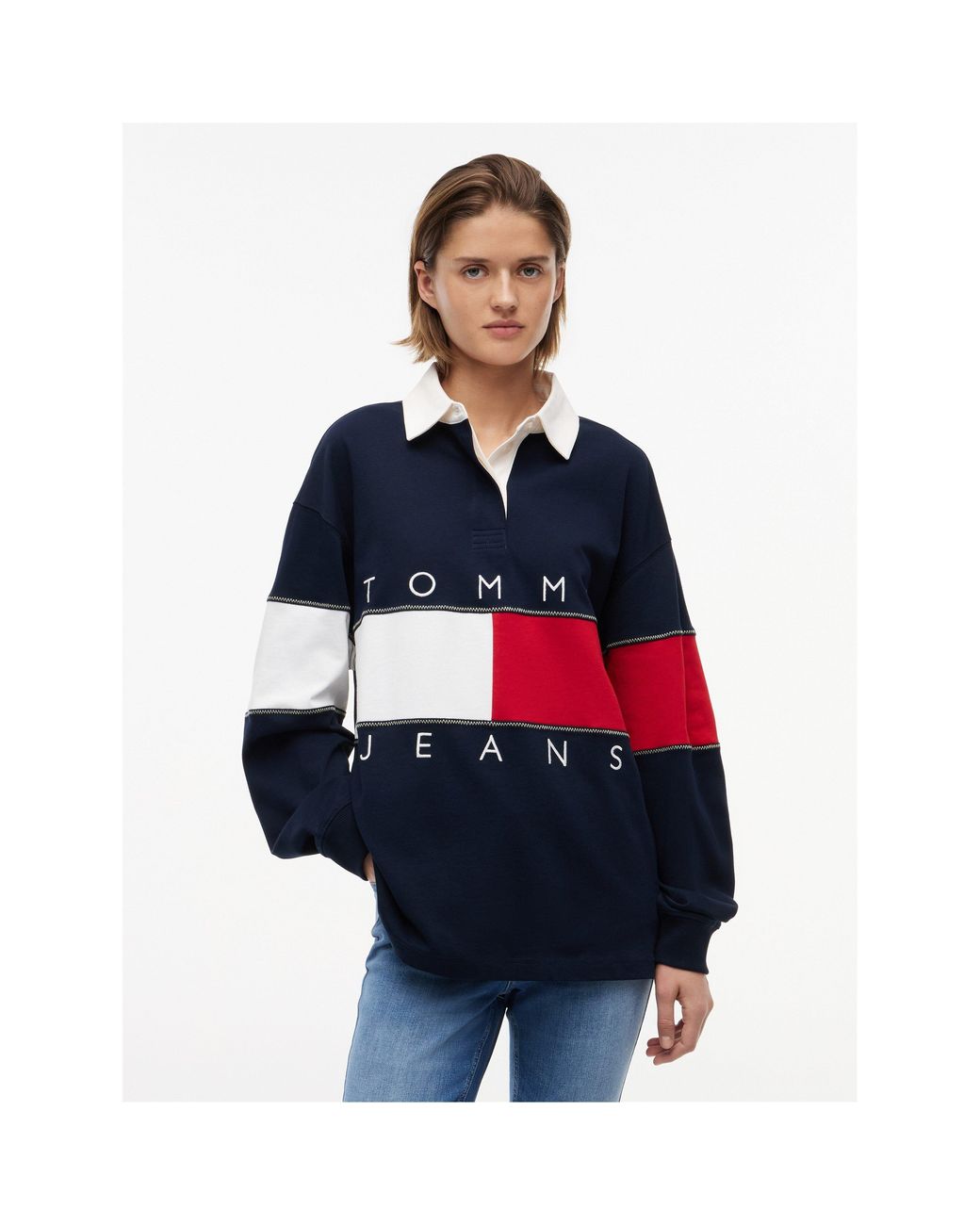 Tommy Hilfiger Blue Rugby Polo Shirt