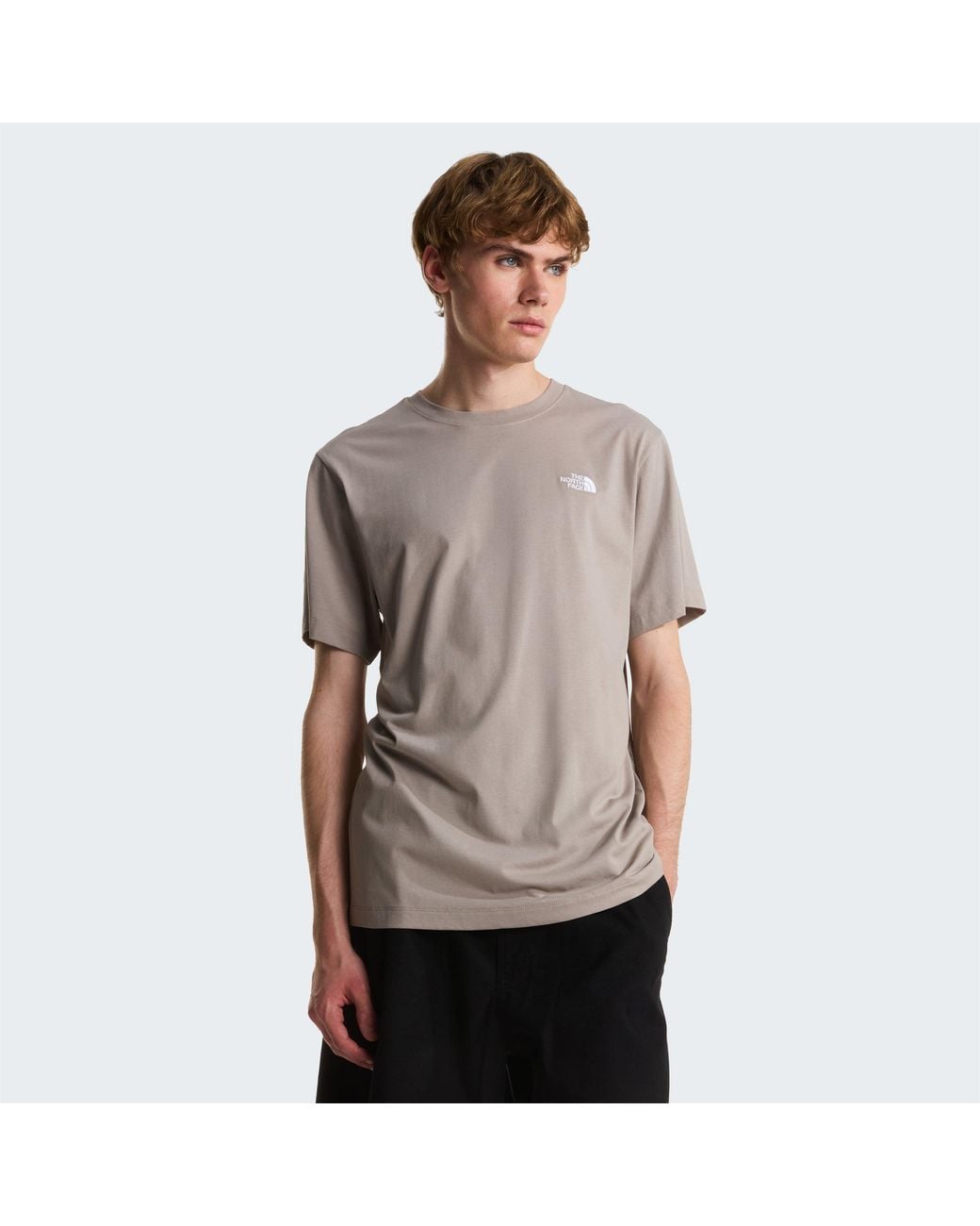 The North Face Gray Regular Fit Simple Dome T-Shirt for men