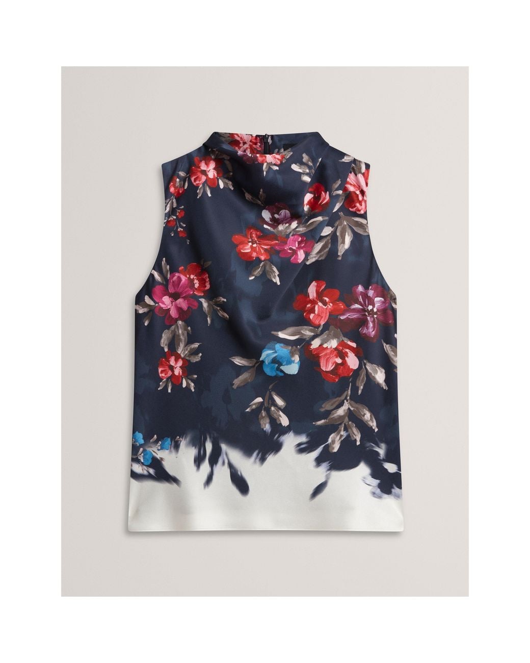 Ted Baker Blue Ted Floral Drape Top Ld71