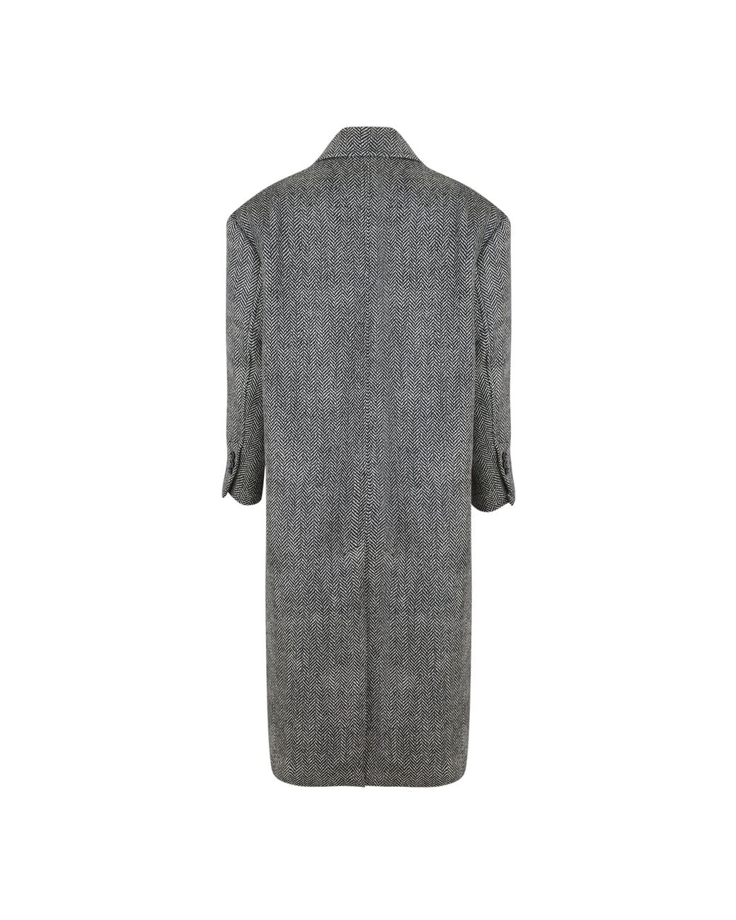 AMI Gray Ami Db Long Cozy Coa Sn63 for men