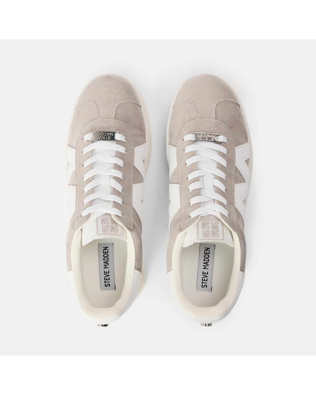 Steve Madden White Opponent Low Top Trainers