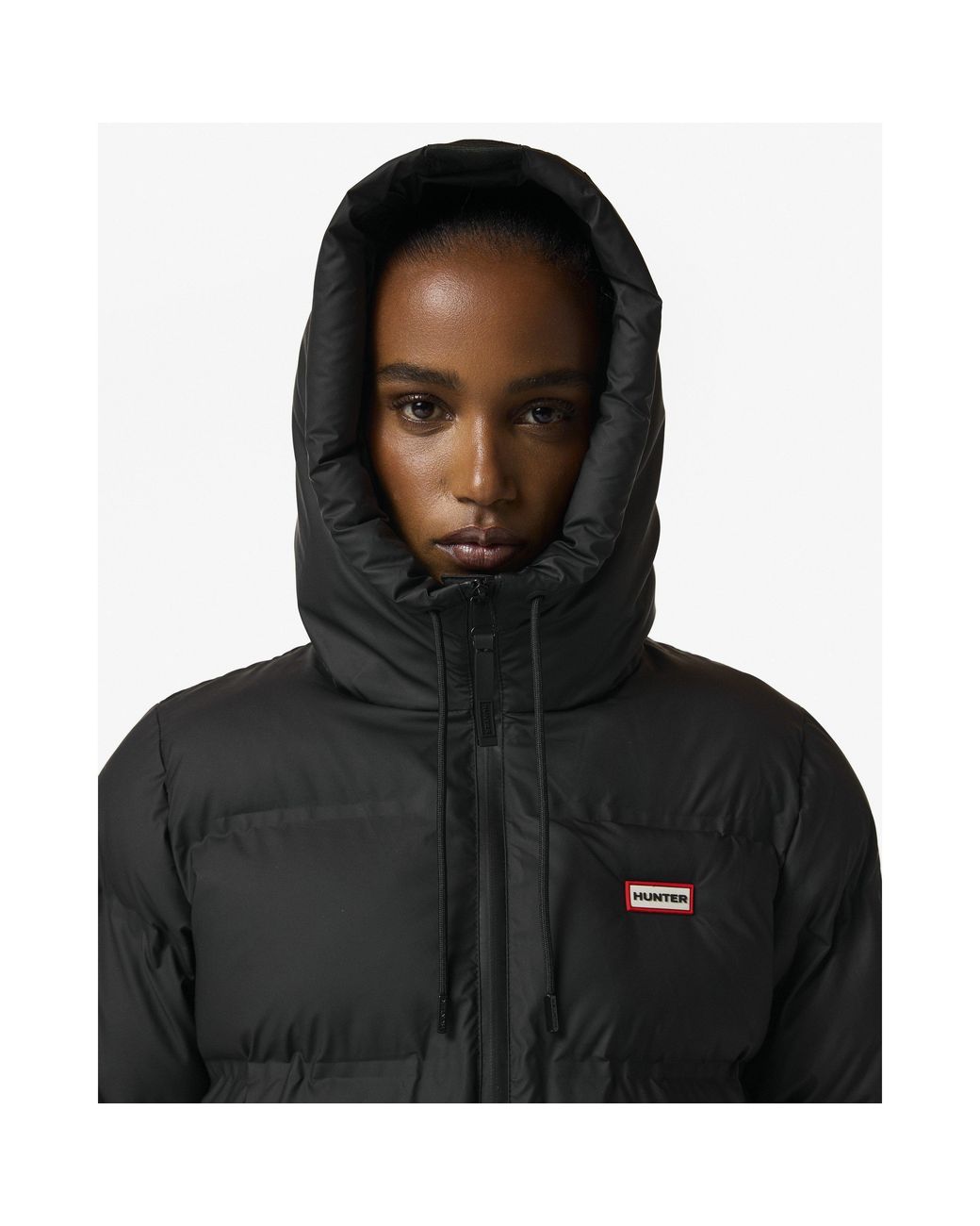 Hunter Black Sonic Waterproof Short Puffer Jacket