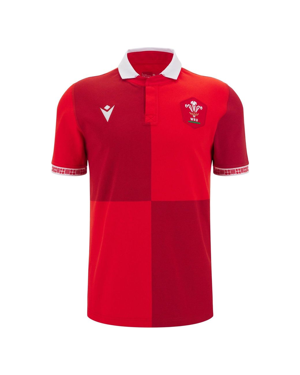MACRON Red Wales Rugby Home Shirt 2025 Adults for men