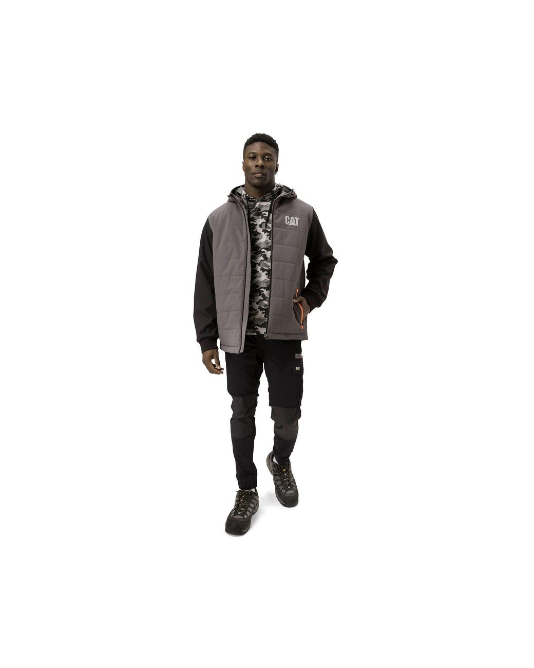 Caterpillar Black Tech Hybrid Full-Zip Hi-Vis Jacket for men