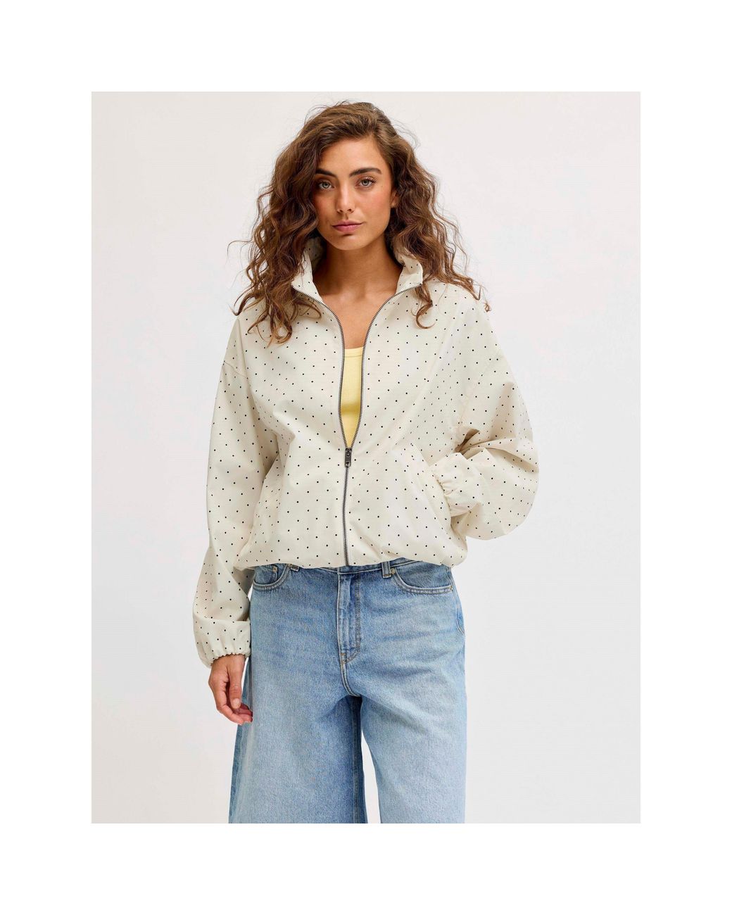 JJXX White Polka Dot Harrington Jacket