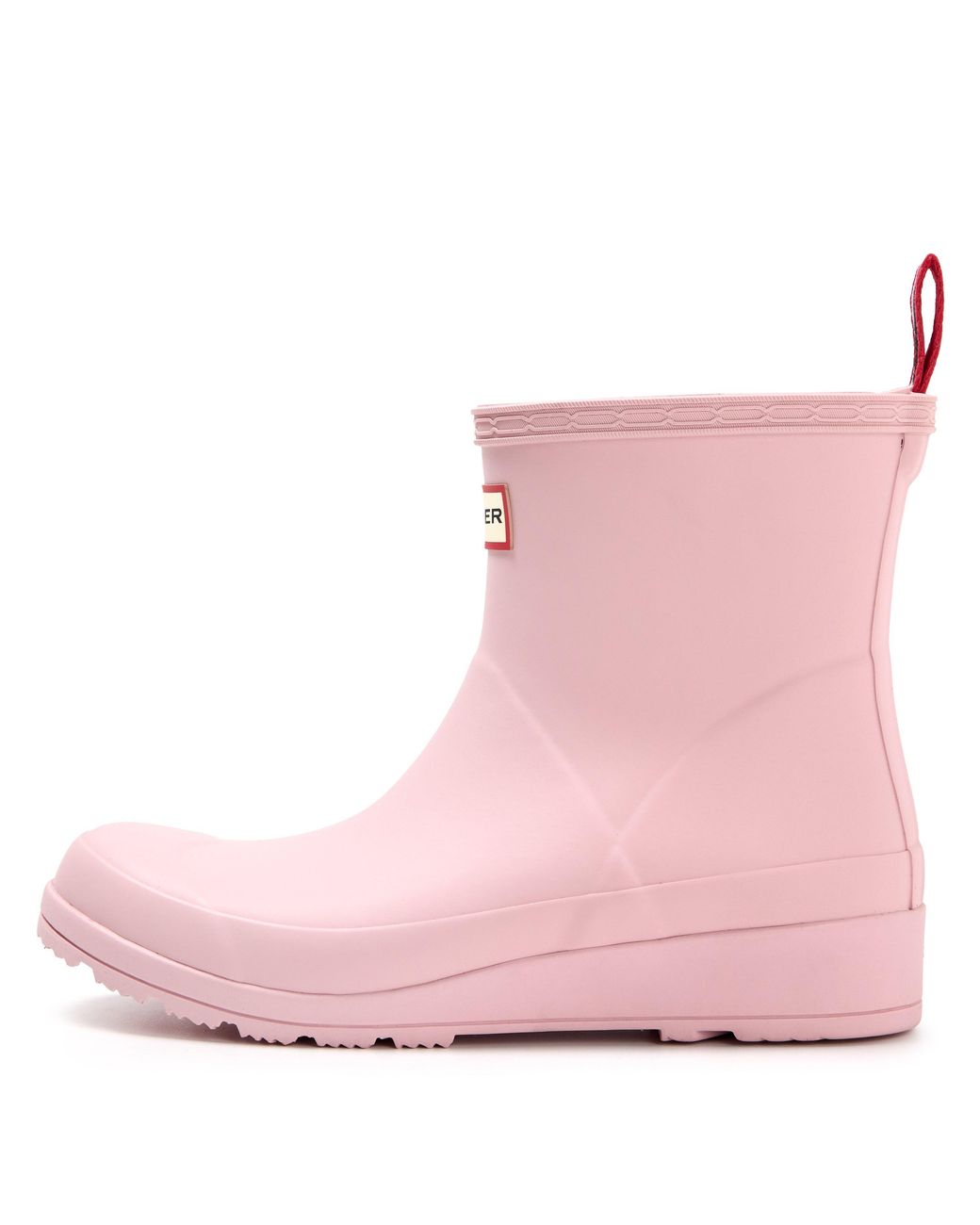 Hunter Pink Play Short Wellington Boots