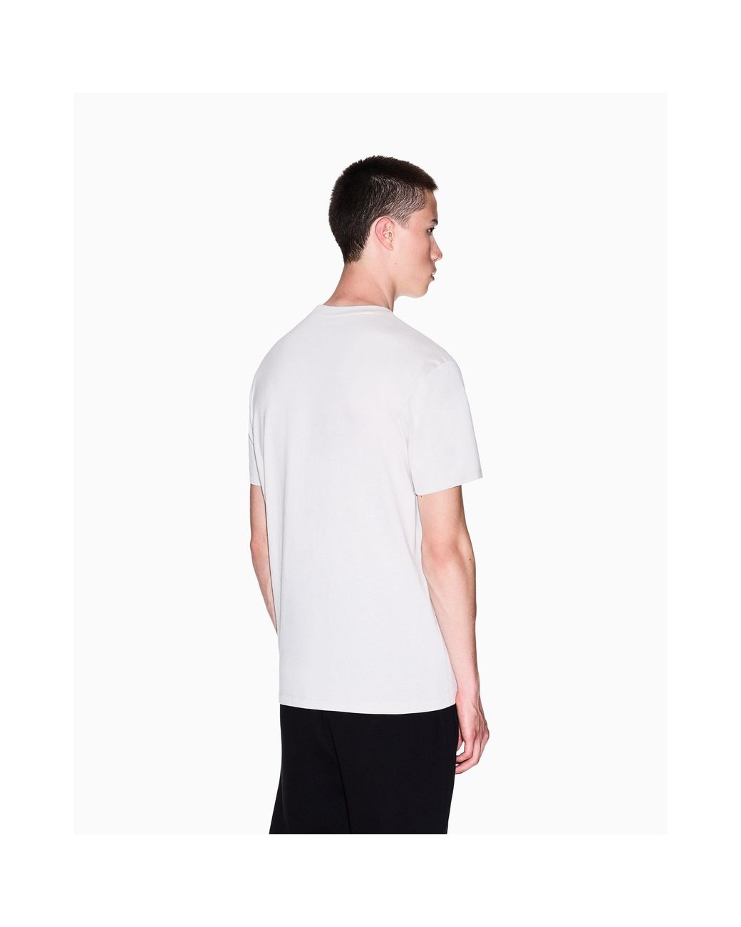 ARMANI EXCHANGE White Regular Fit T-Shirt for men
