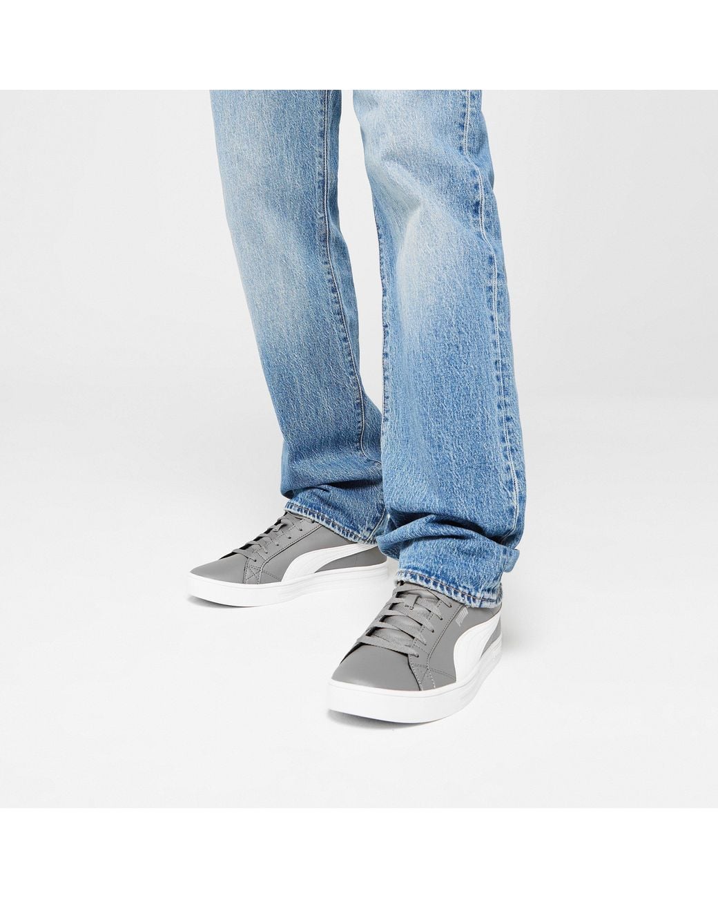 PUMA Gray Smash Vulc 3 Low Trainers for men