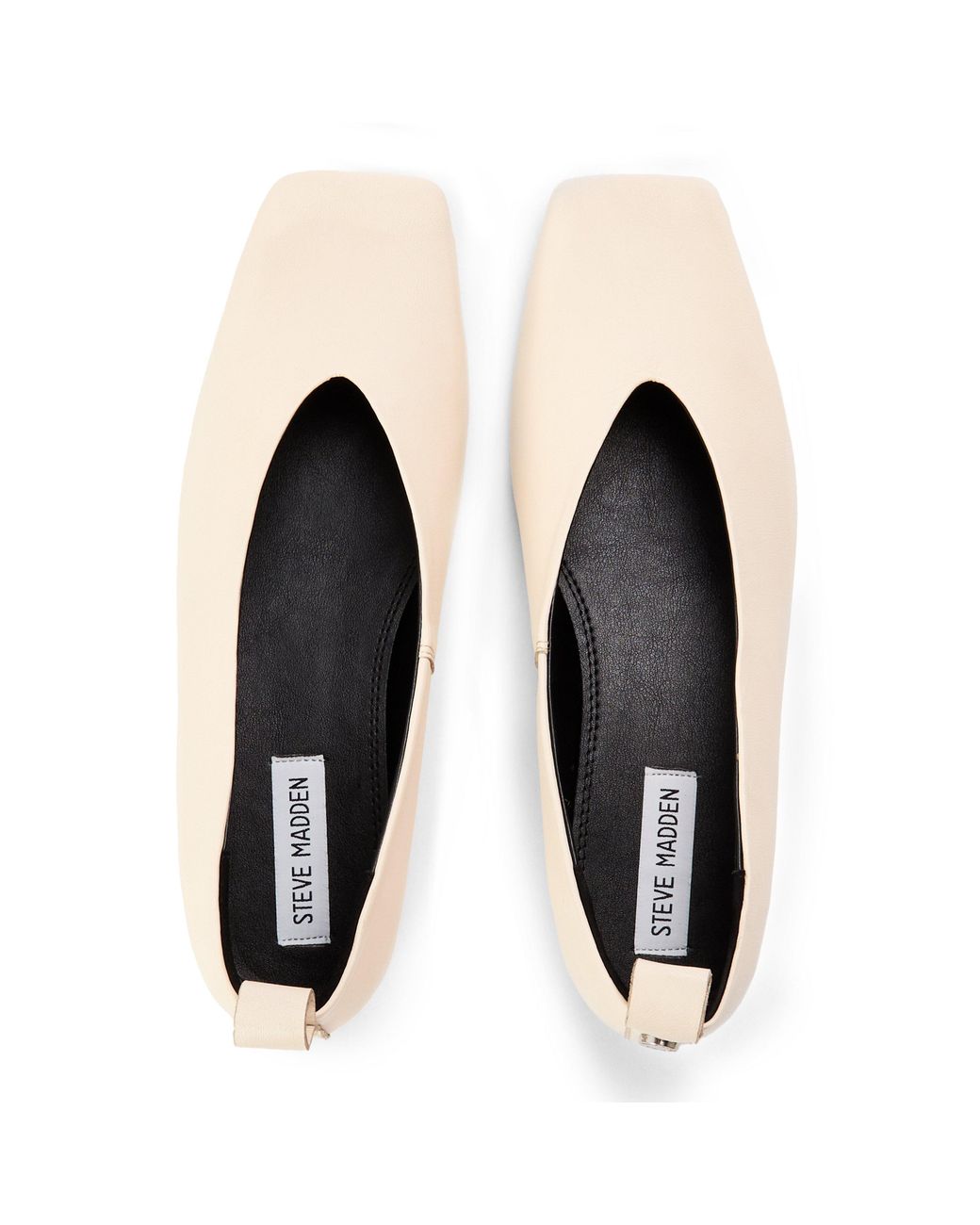 Steve Madden Black Fosse Logo Print Flats Pumps