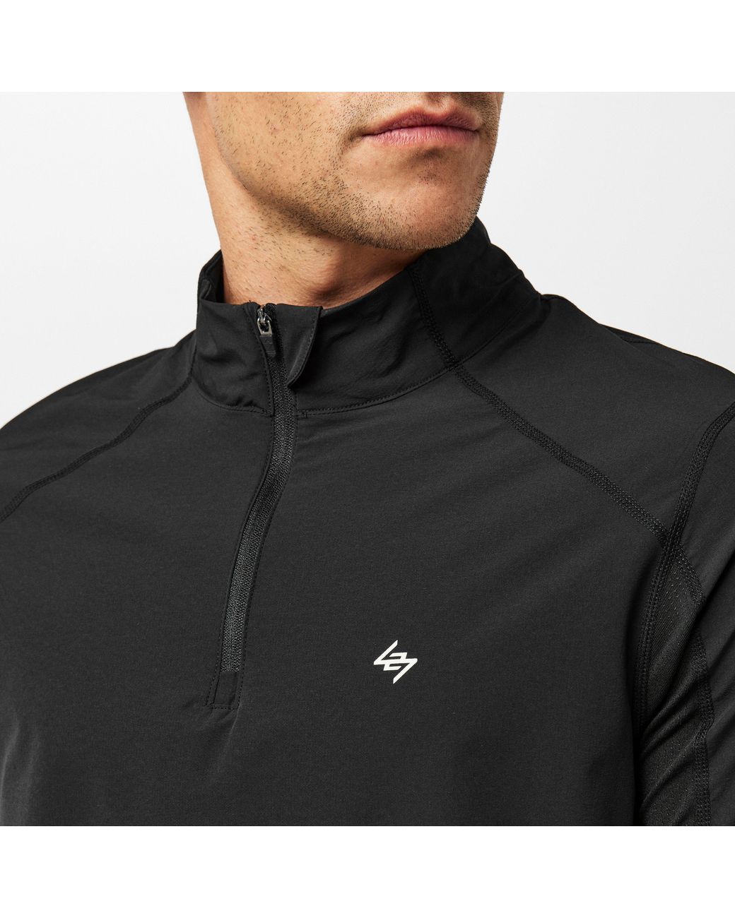 REPRESENT 247 Gray Quarter-Zip Long-Sleeve Performance Gym Top for men