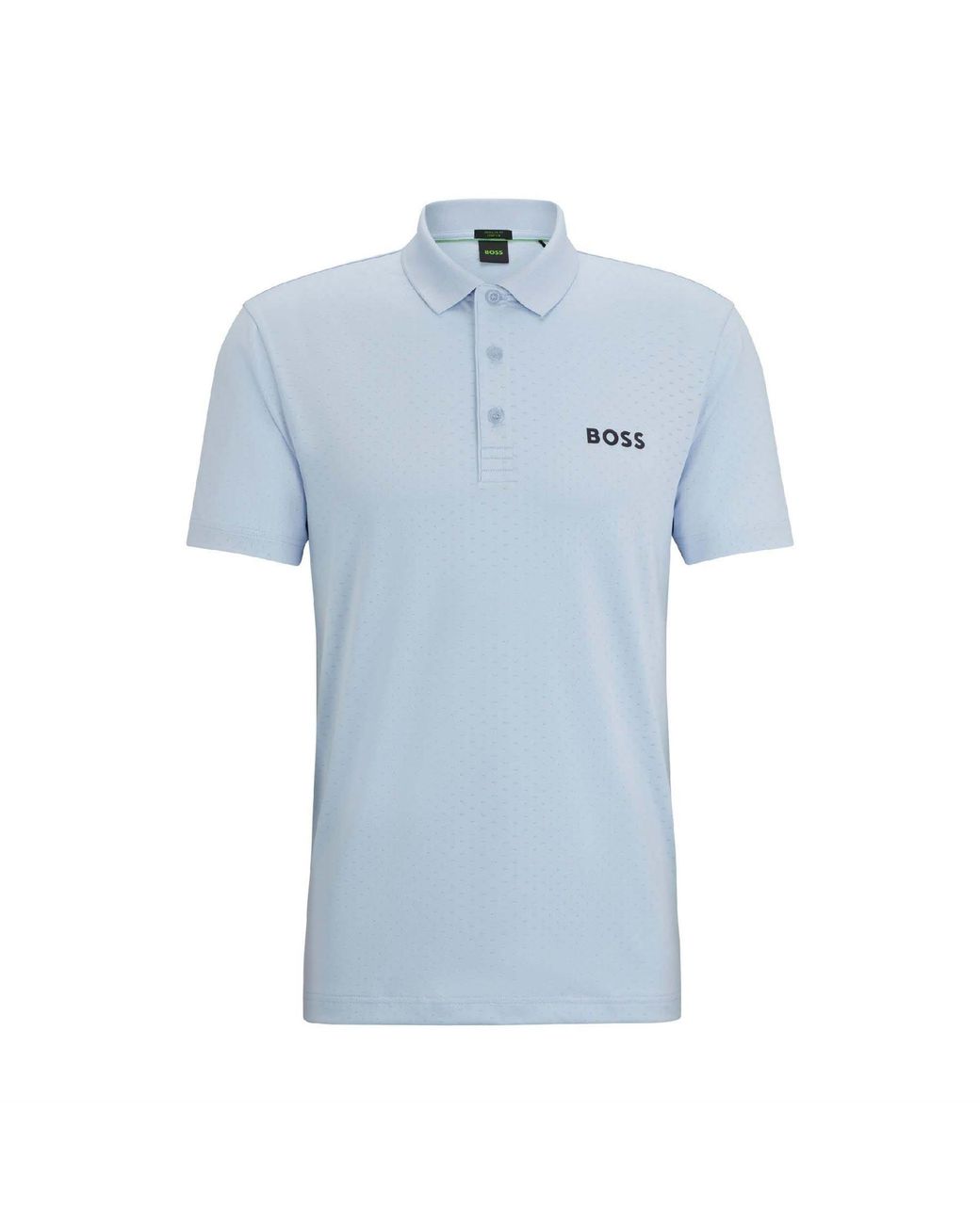 Boss Blue Paddytech Contrast Logo Polo Shirt for men