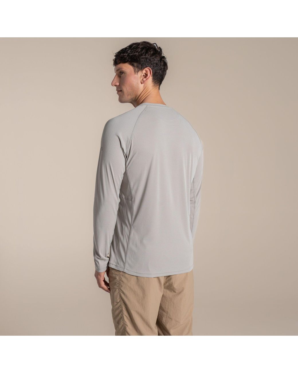 Craghoppers Gray Nosilife Solar Shield+ Long-Sleeved T-Shirt for men