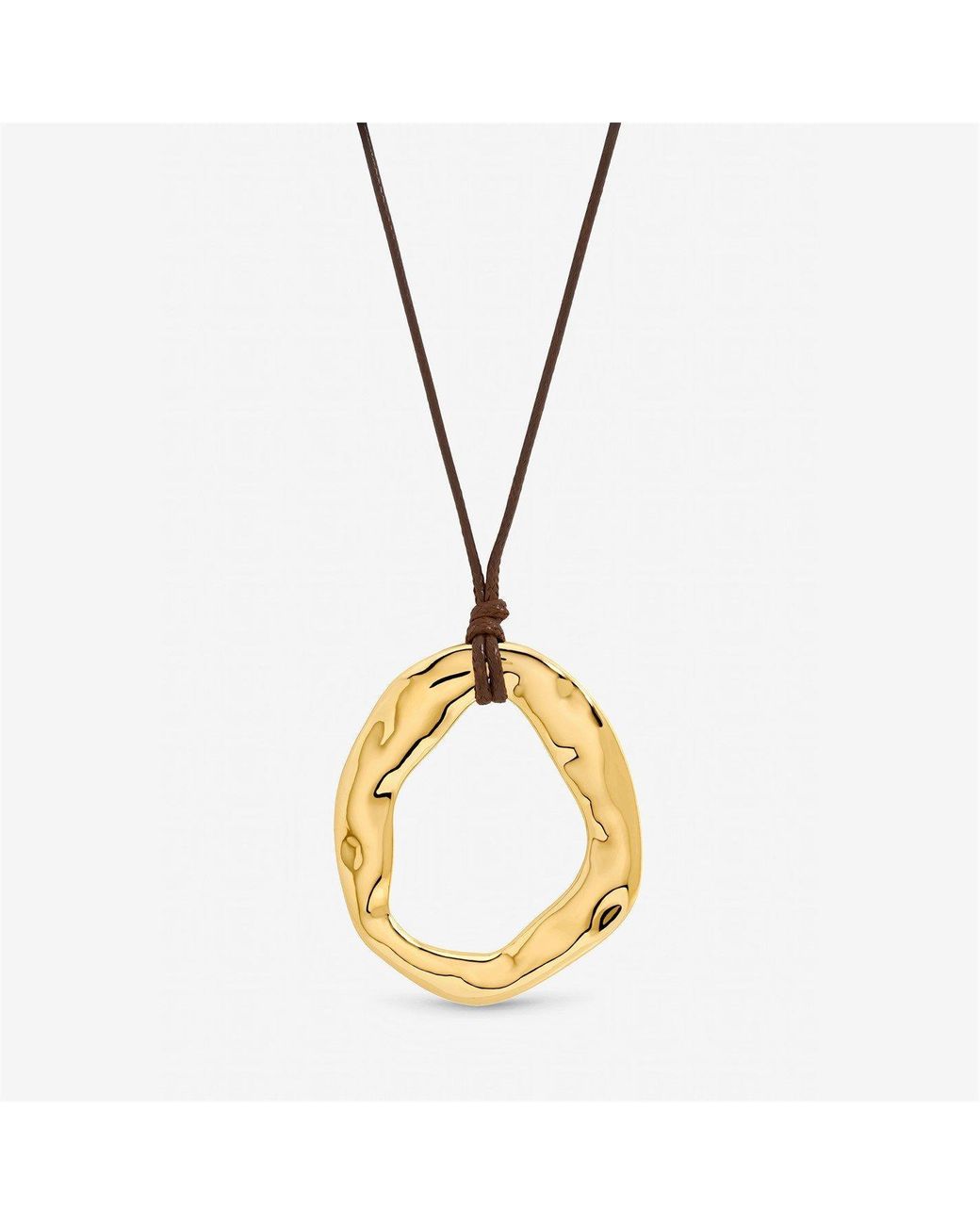 Inicio Metallic Plated Cord Open Pendant